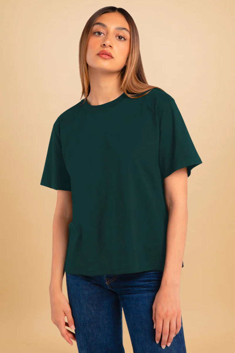 T-shirt Titya vert et rose