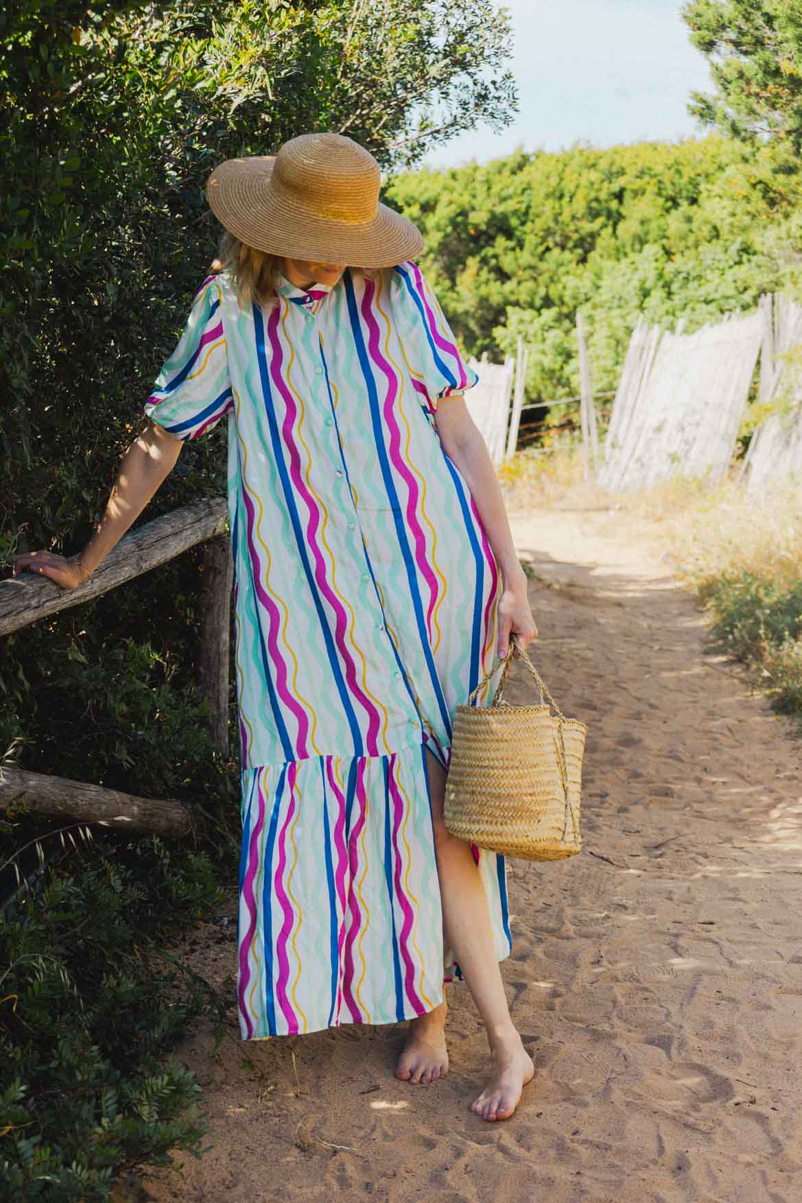 robe CLEMENCE rainbow lines