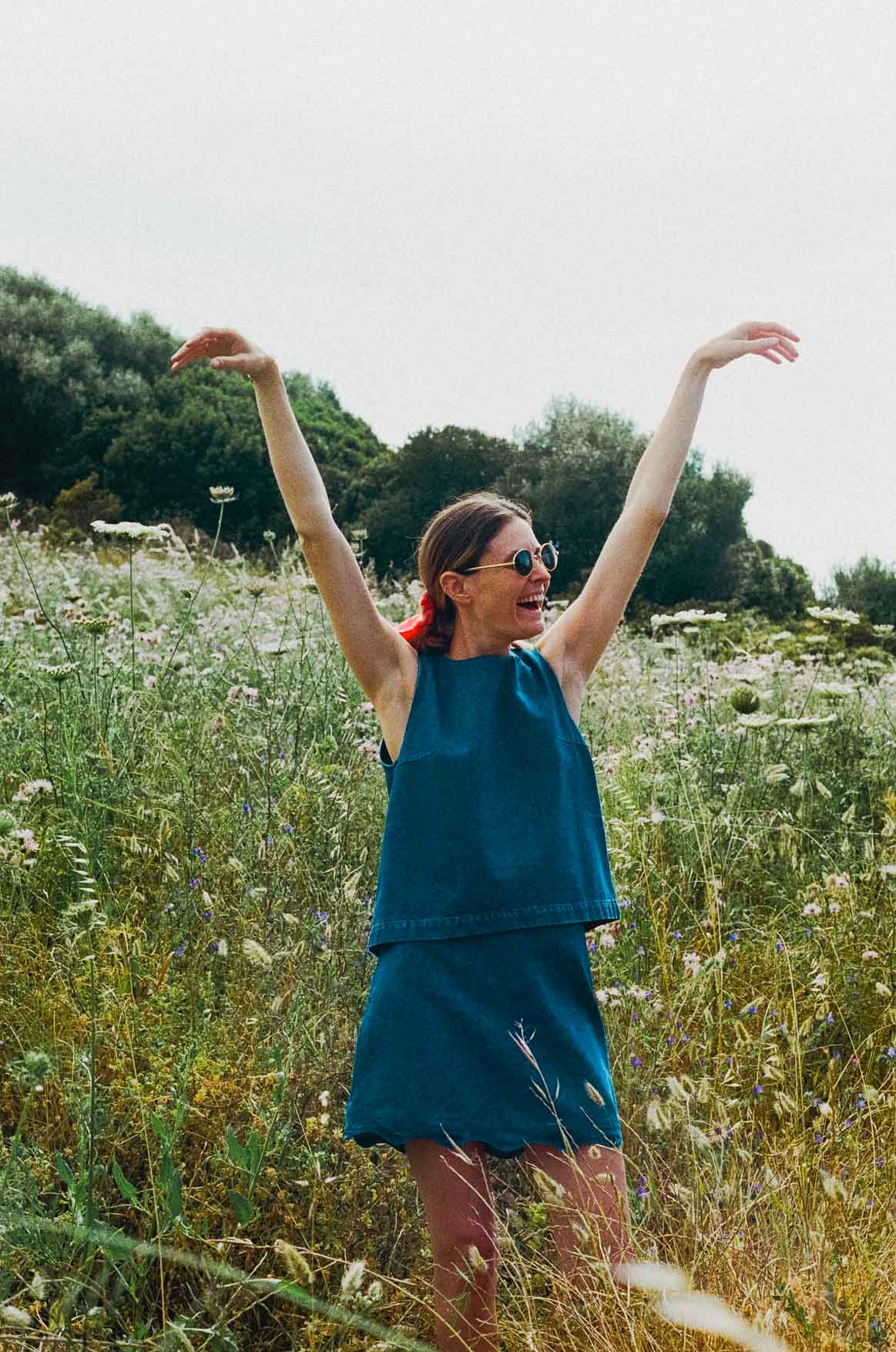 Jacques top + Brune denim skirt set