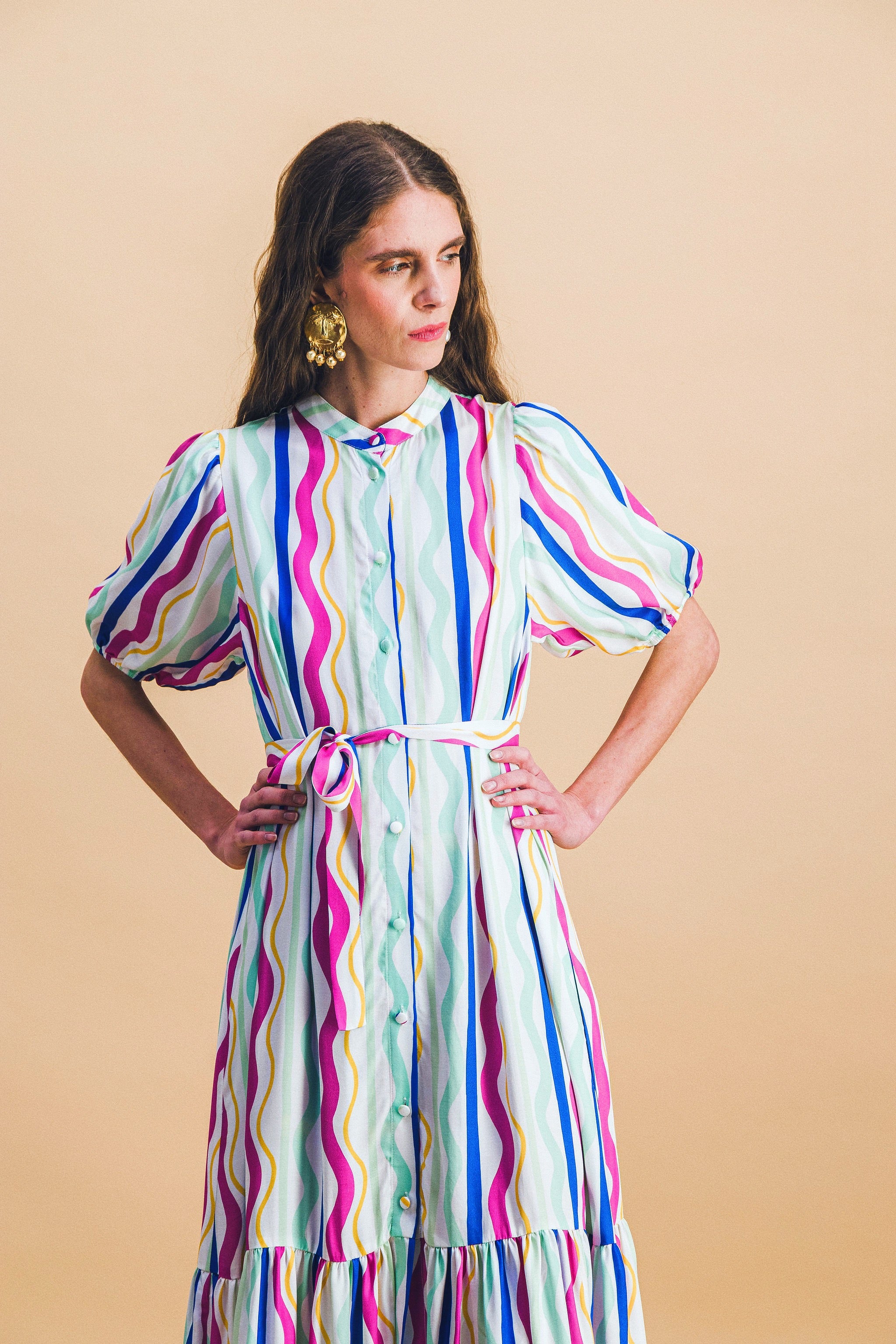 robe CLEMENCE rainbow lines