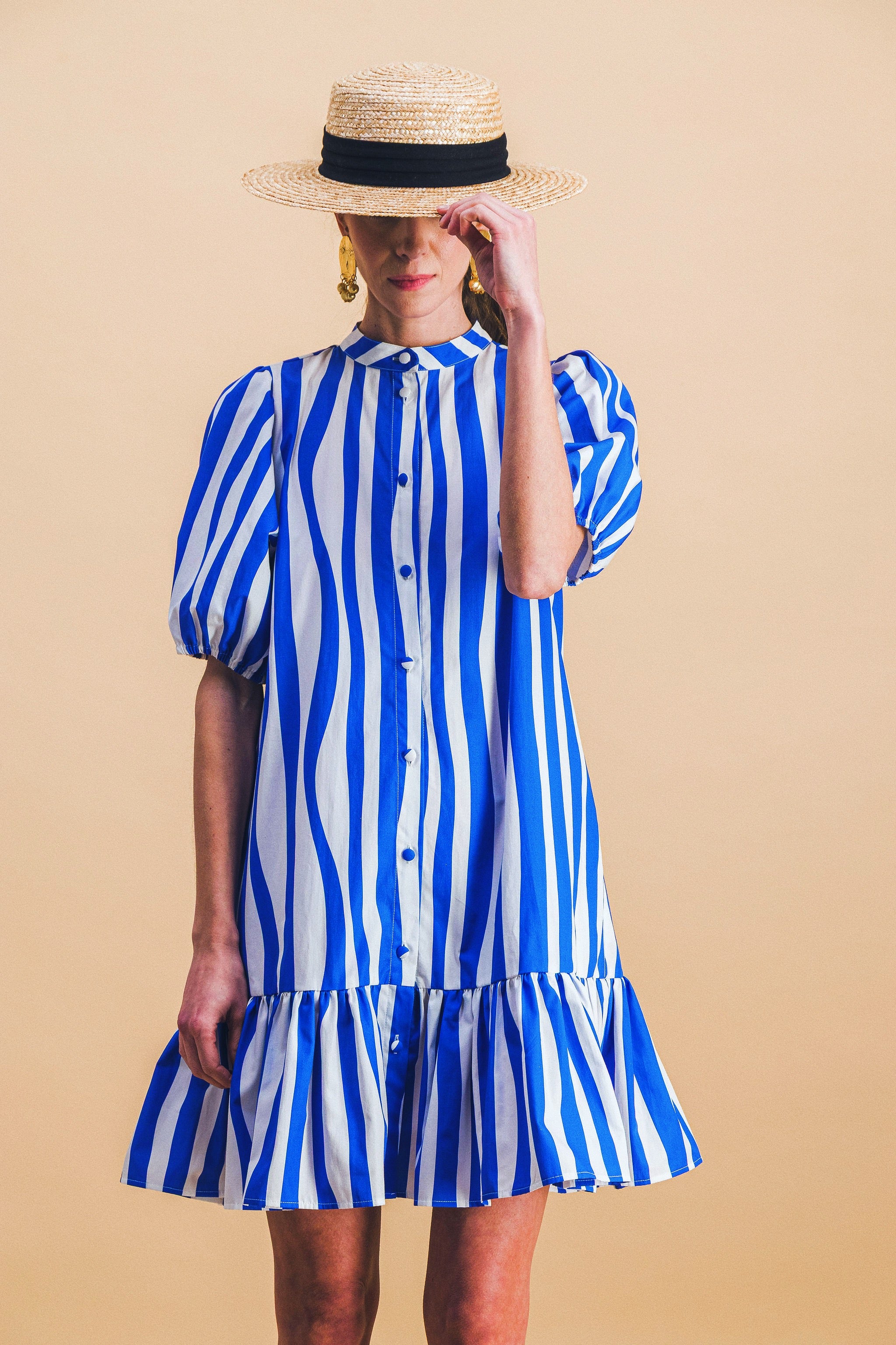 robe CLEMENTINE blue lines