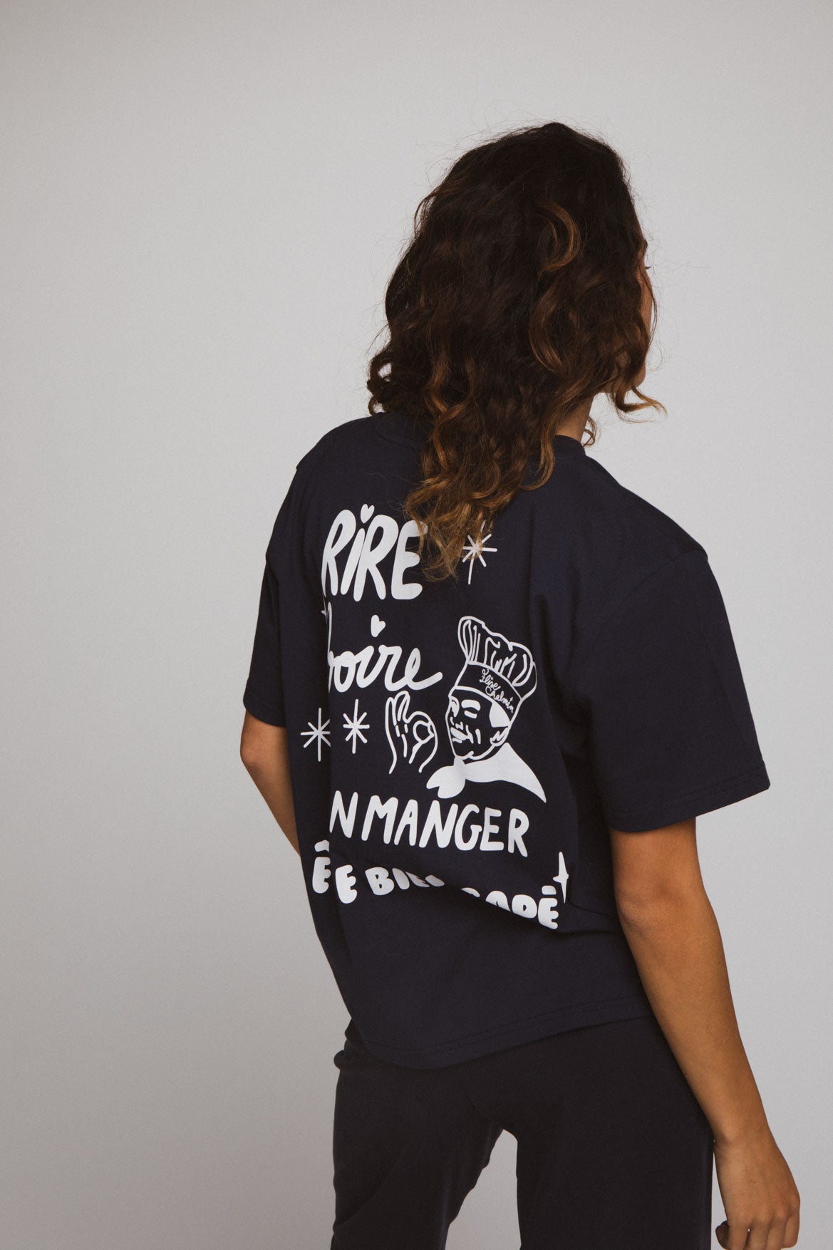 T-shirt Pizza Yolo Navy