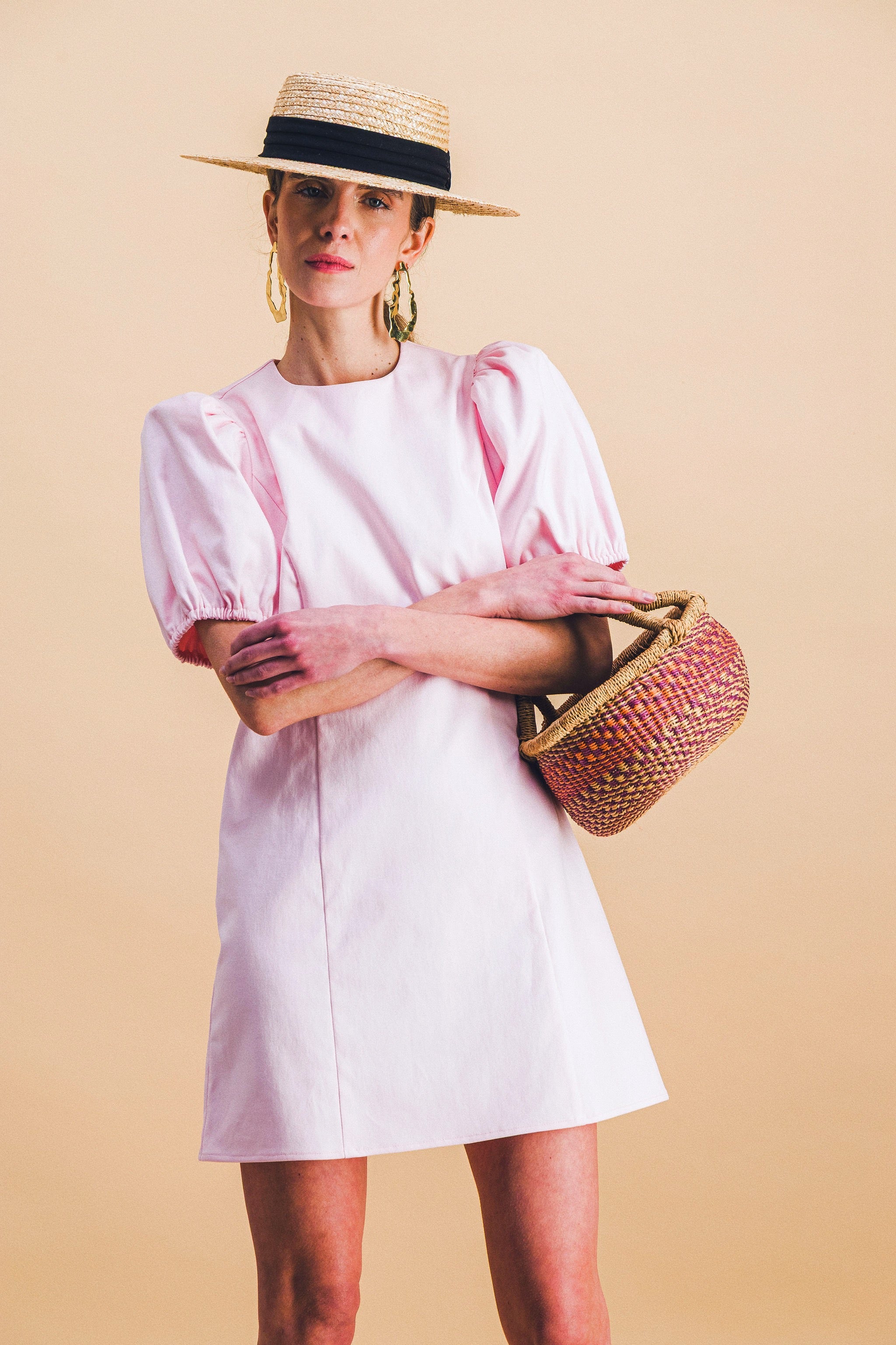 Robe capucine rose pâle