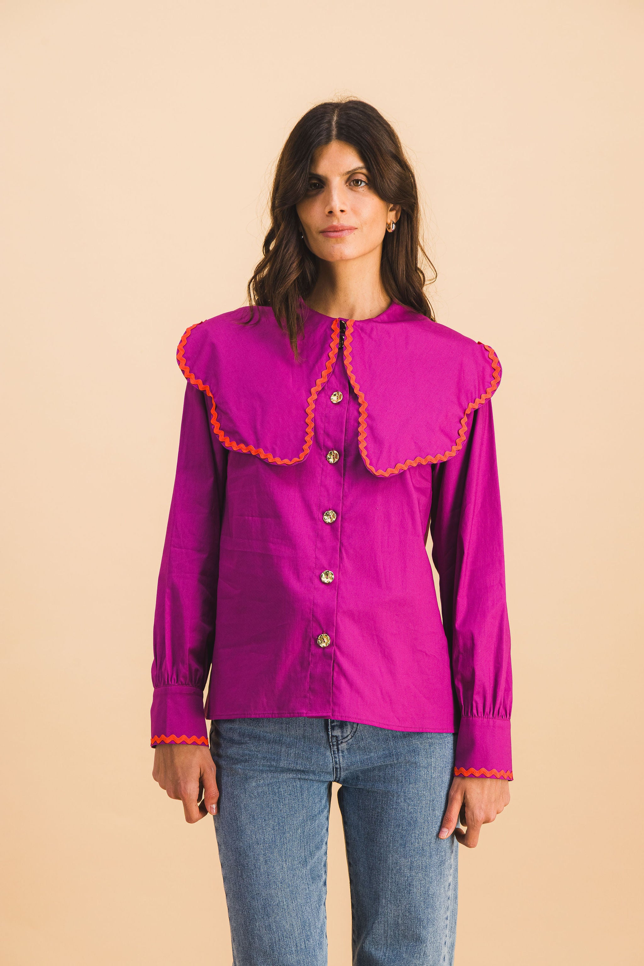 CHEMISE COL VIOLET