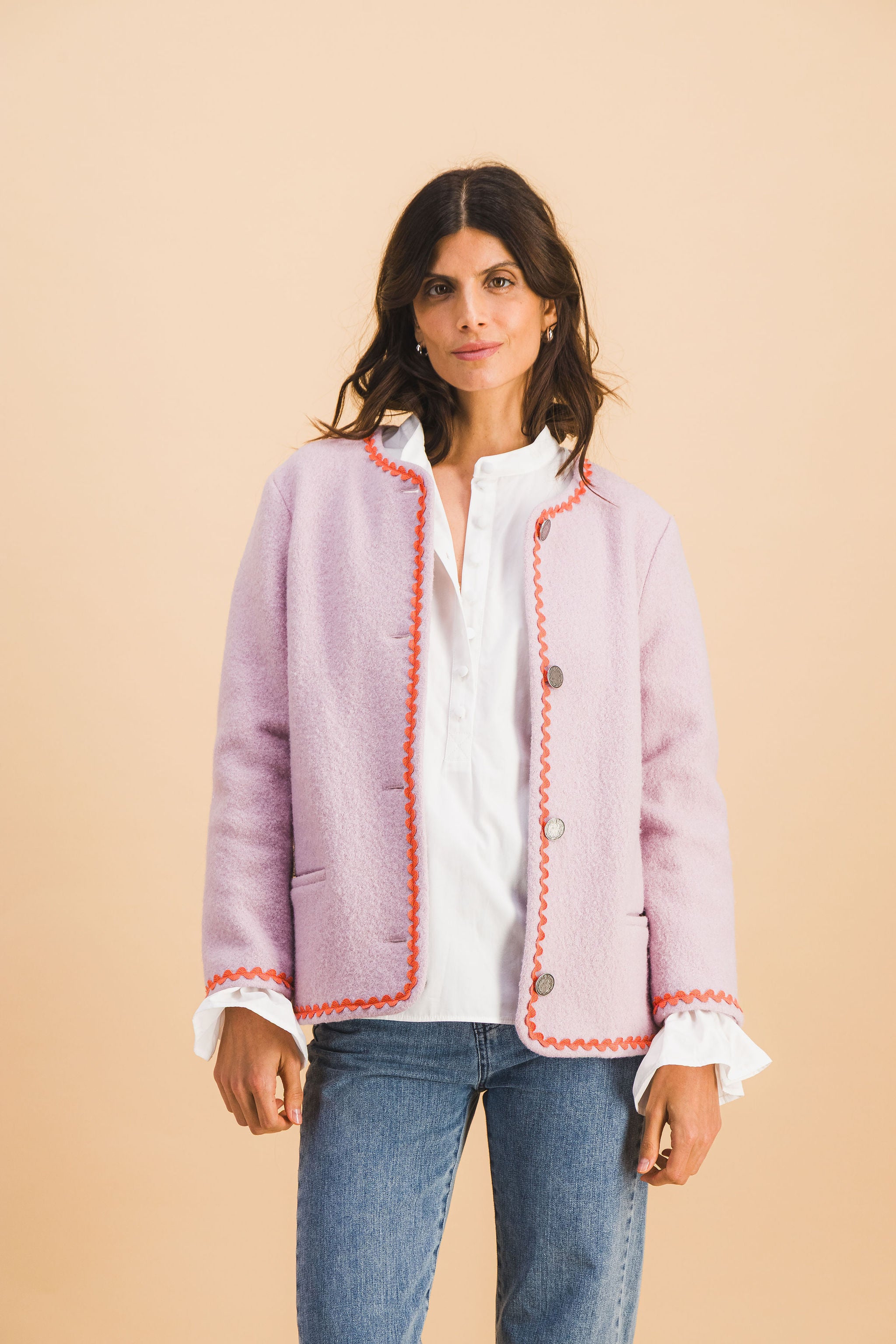 VESTE RODRIGUE ROSE PALE