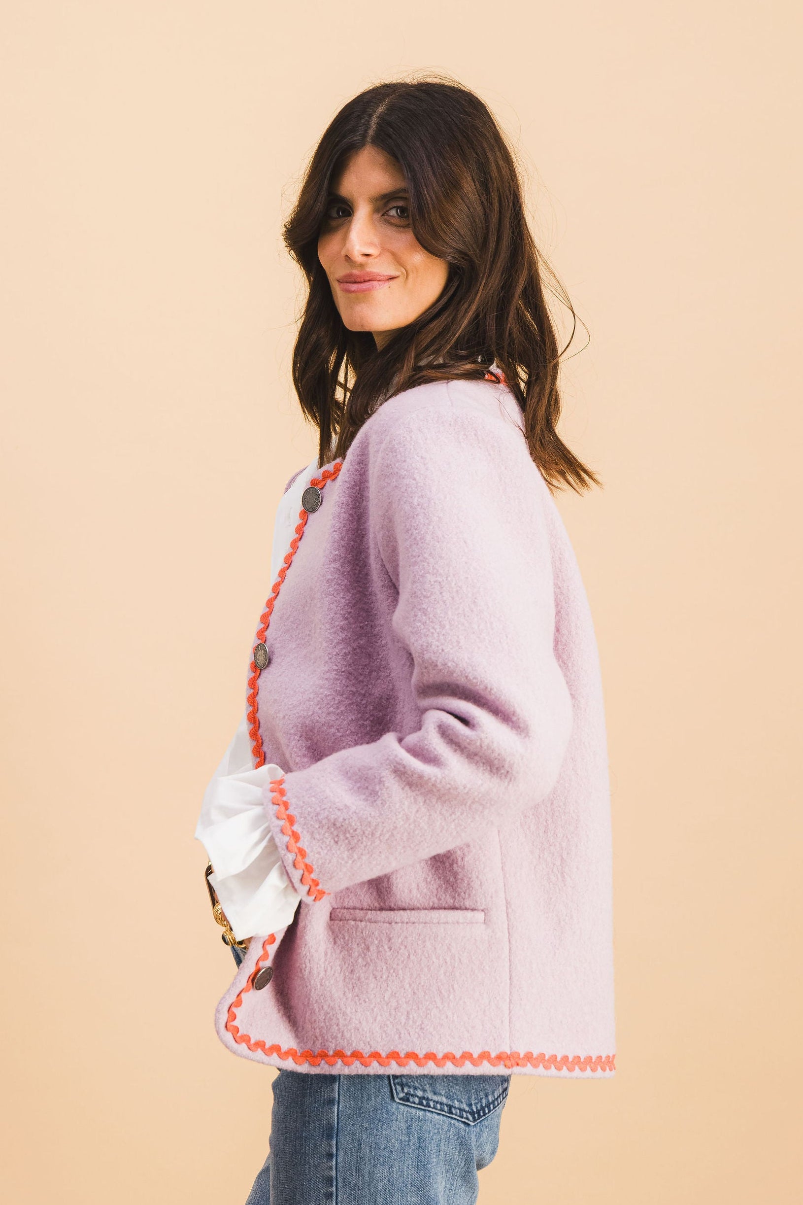 VESTE RODRIGUE ROSE PALE