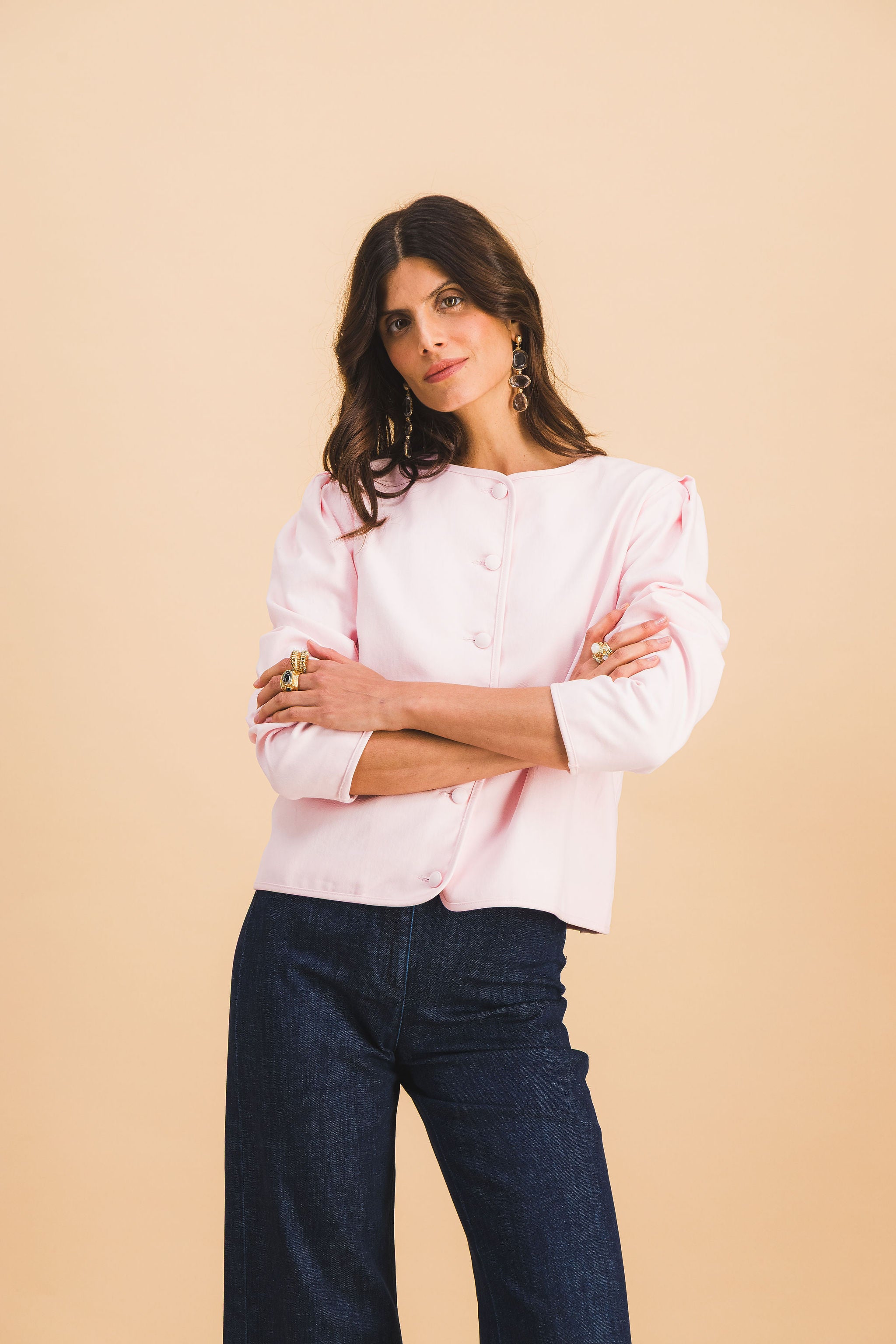 Veste Diane rose pâle