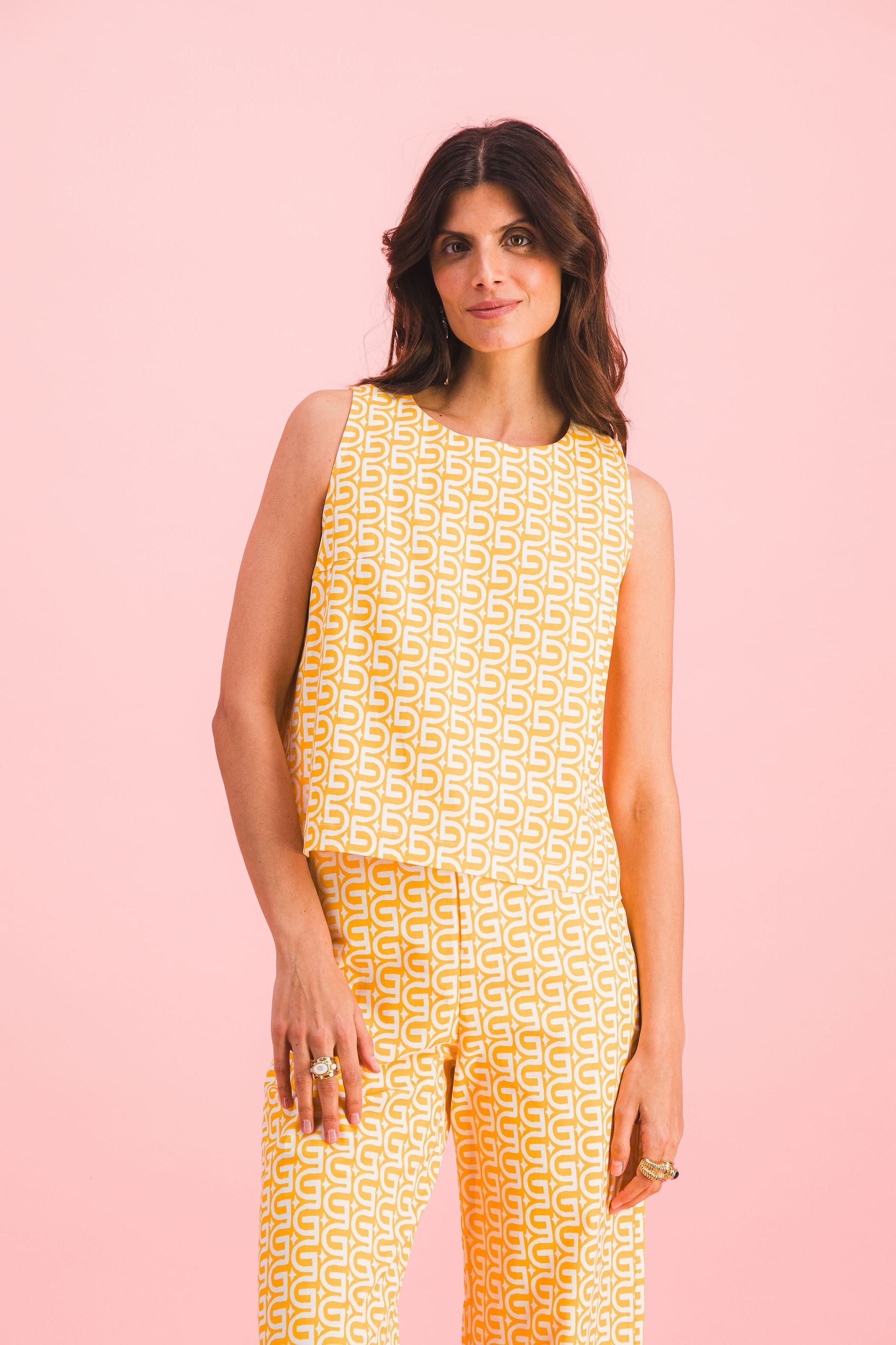 TOP JACQUES MORE IS MORE YELLOW