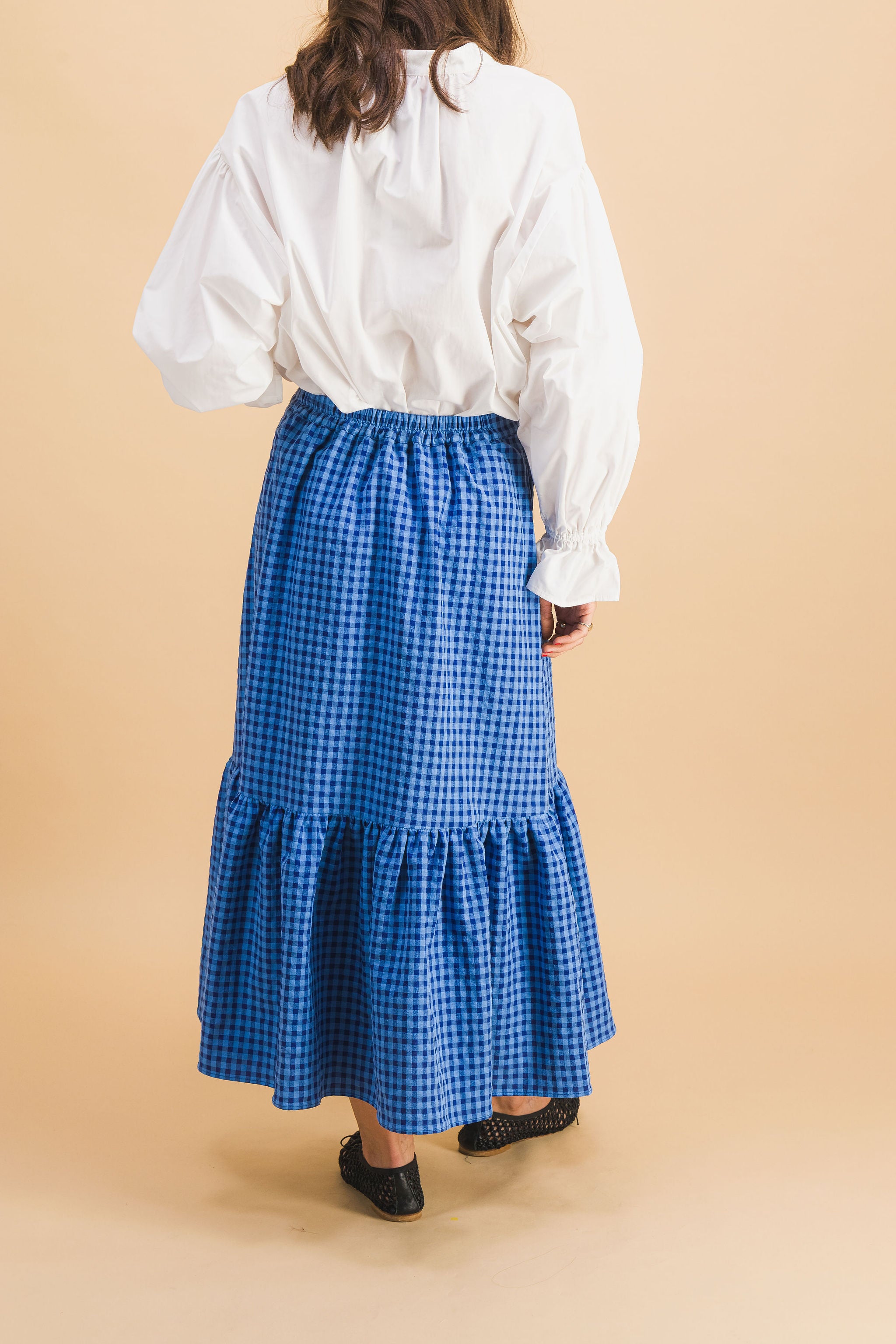 JUPE CLEM CARREAUX BLEU
