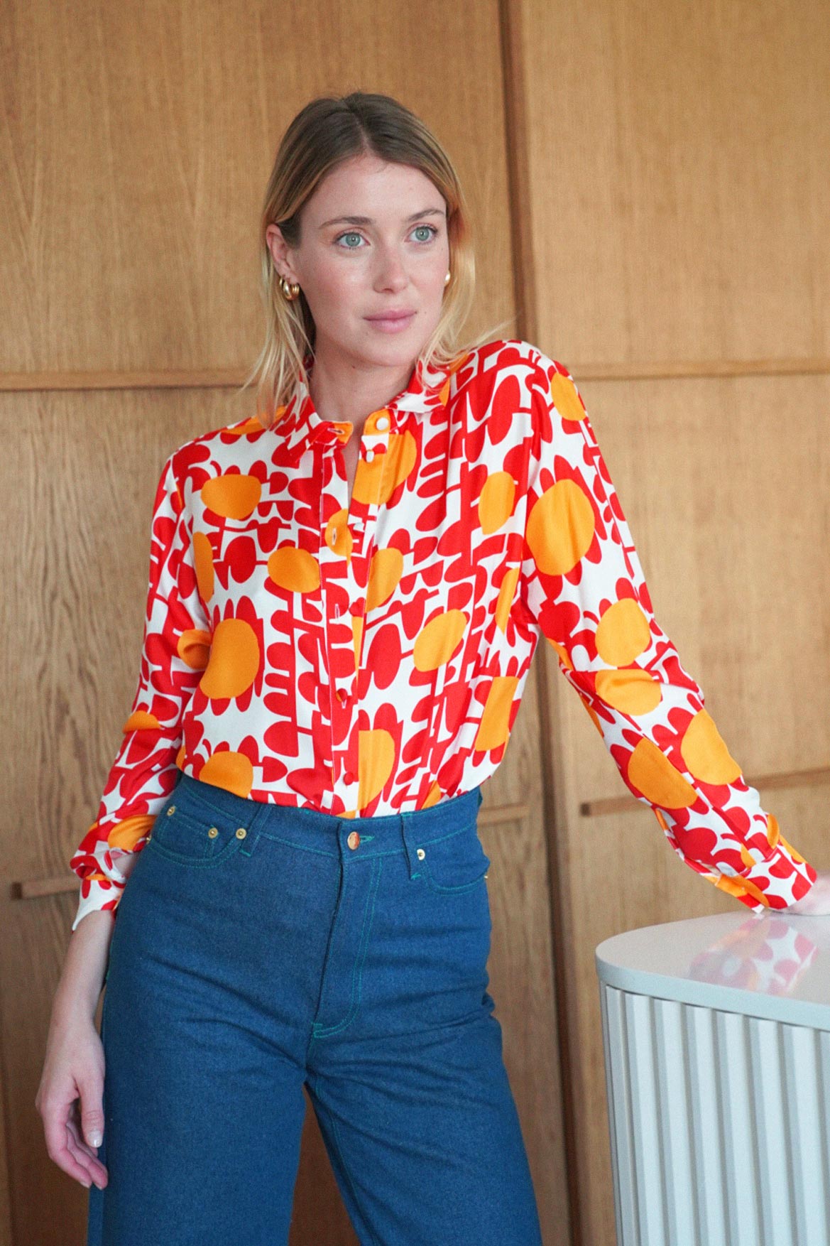 Ava Red Sun Shirt