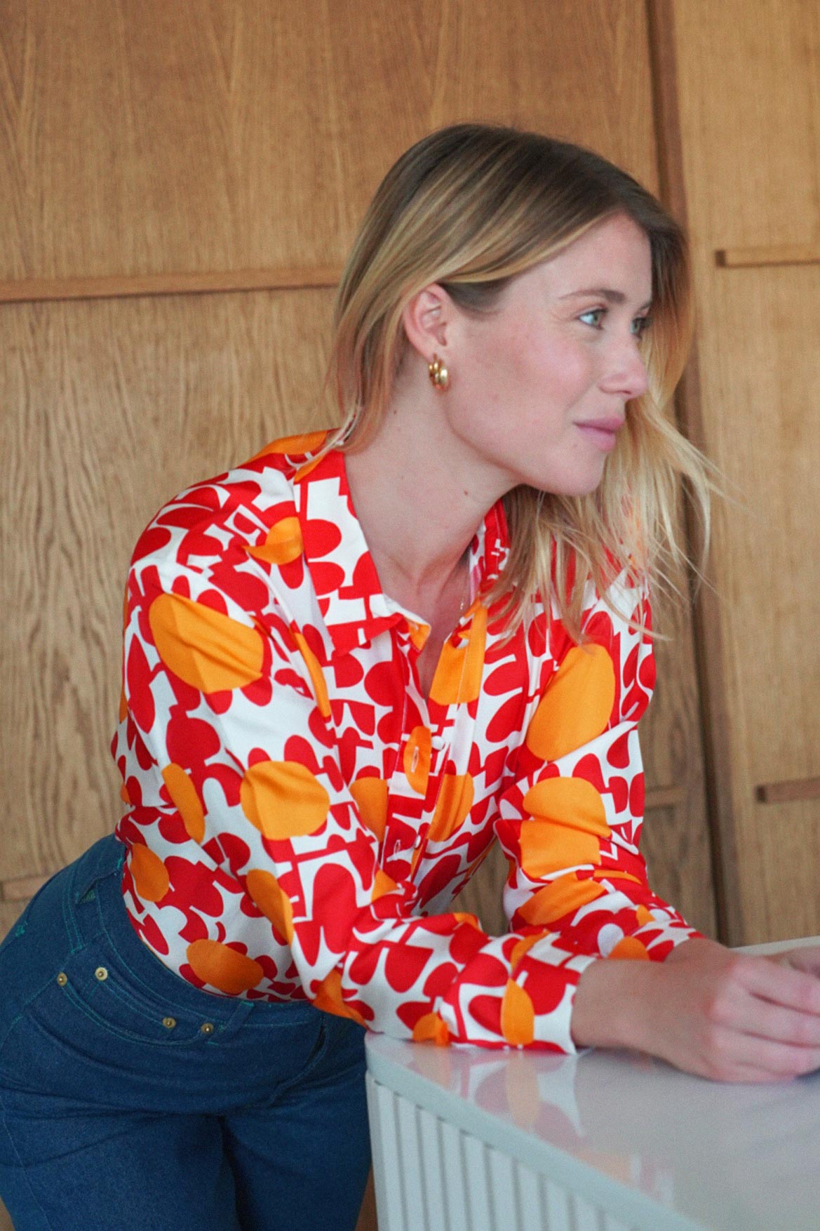 Ava Red Sun Shirt