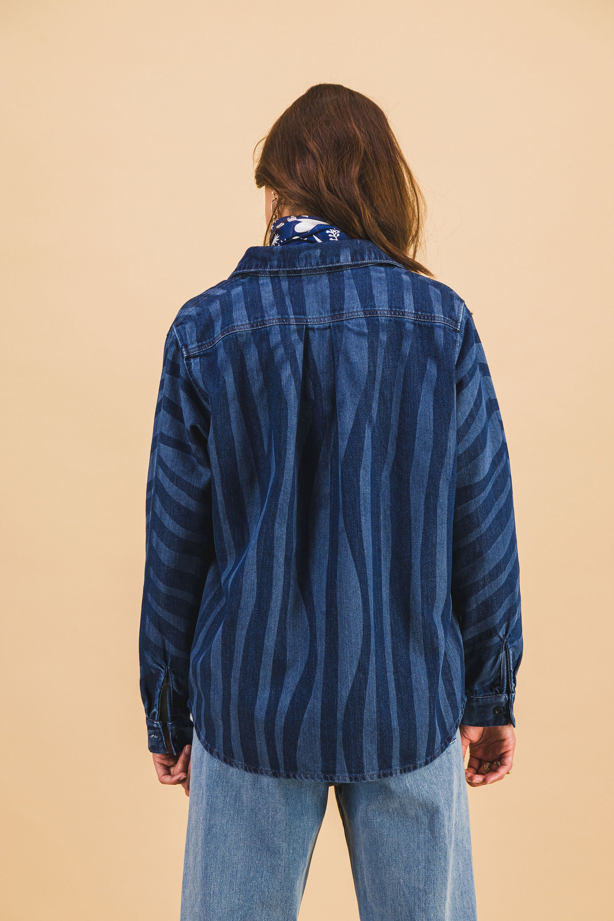 CHEMISE LEONIE NAVY LINES
