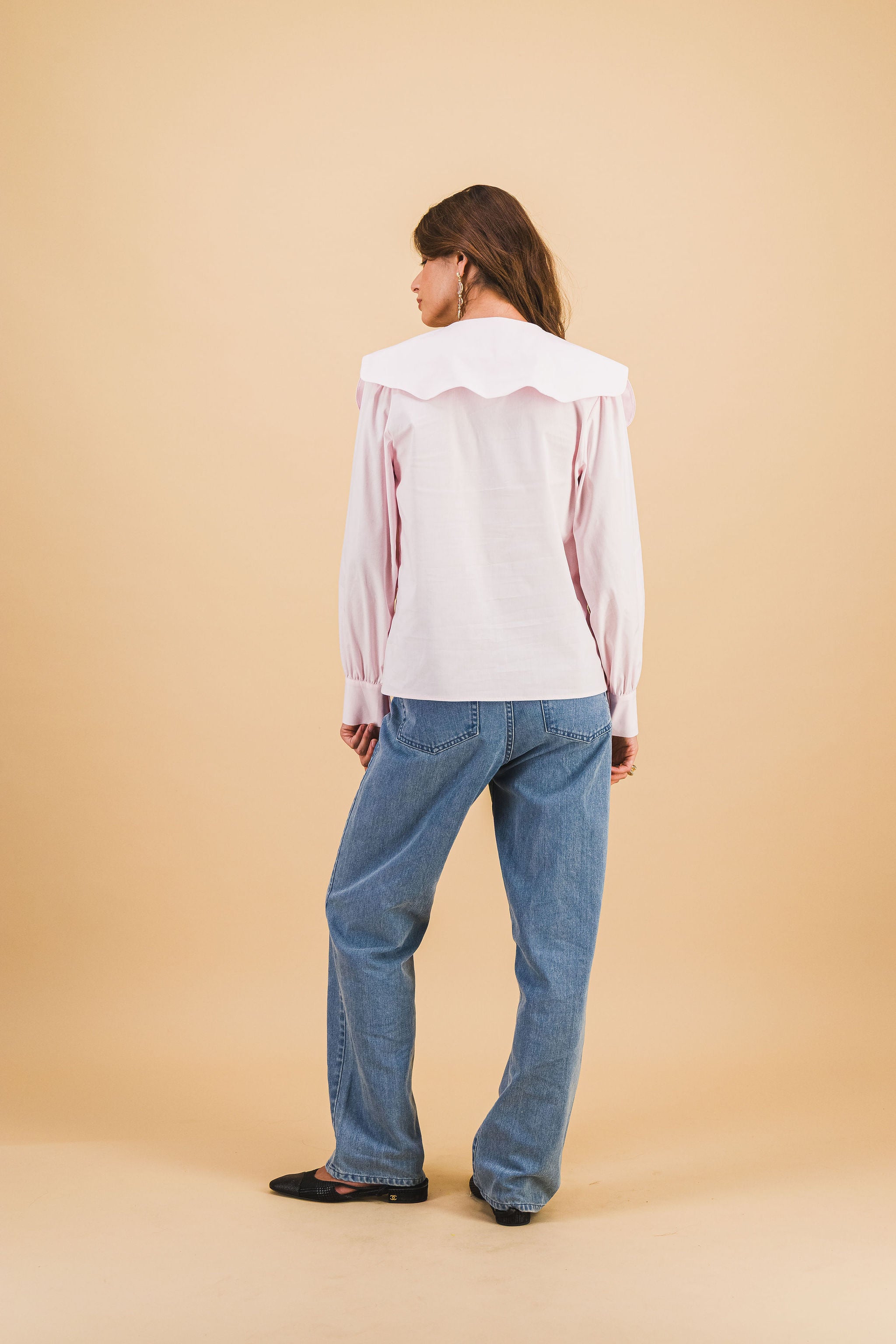 Chemise Col Rose Pâle