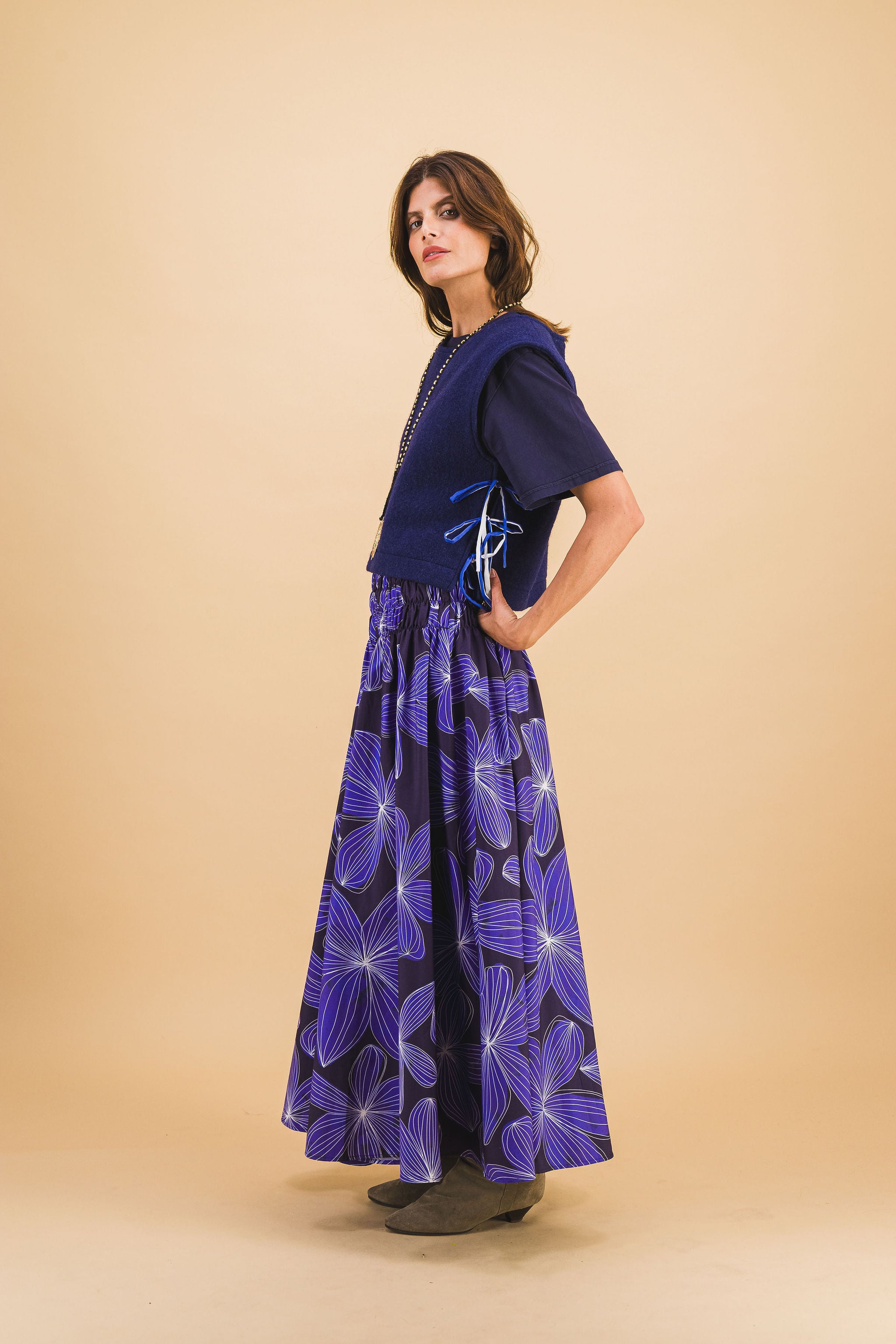 Mila Blue Flower Skirt