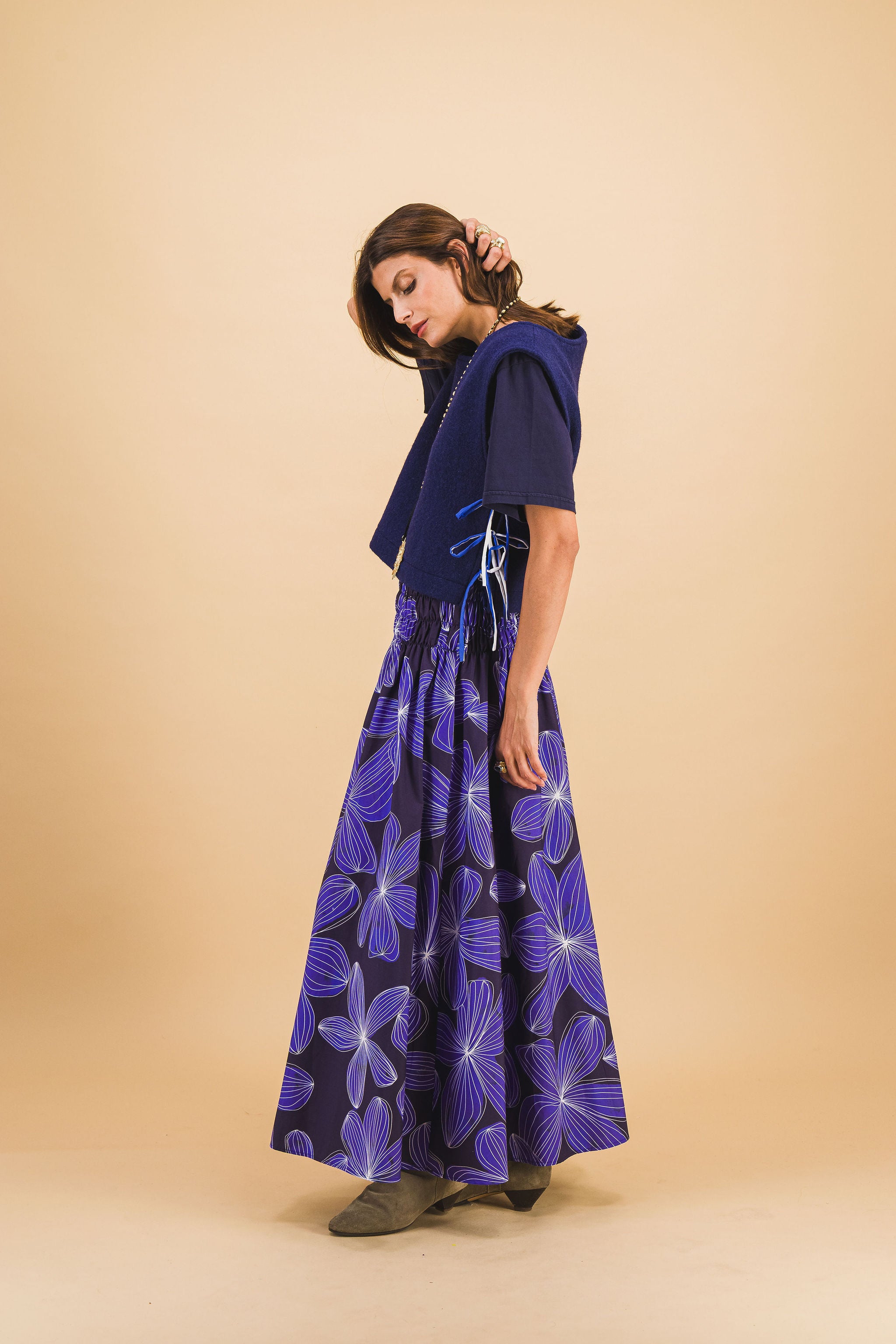 Mila Blue Flower Skirt