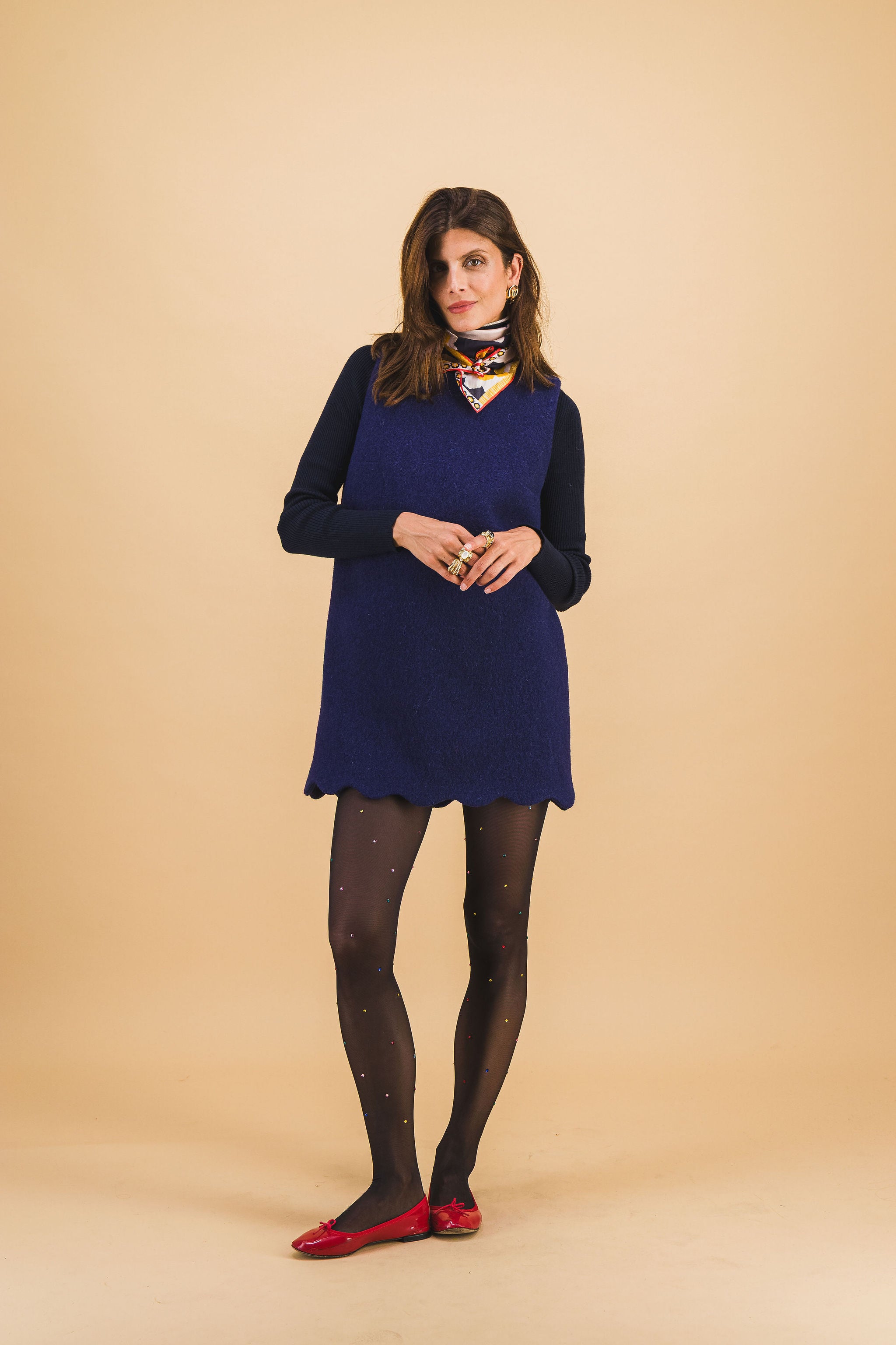 Robe Jane Wavy Bleu Marine