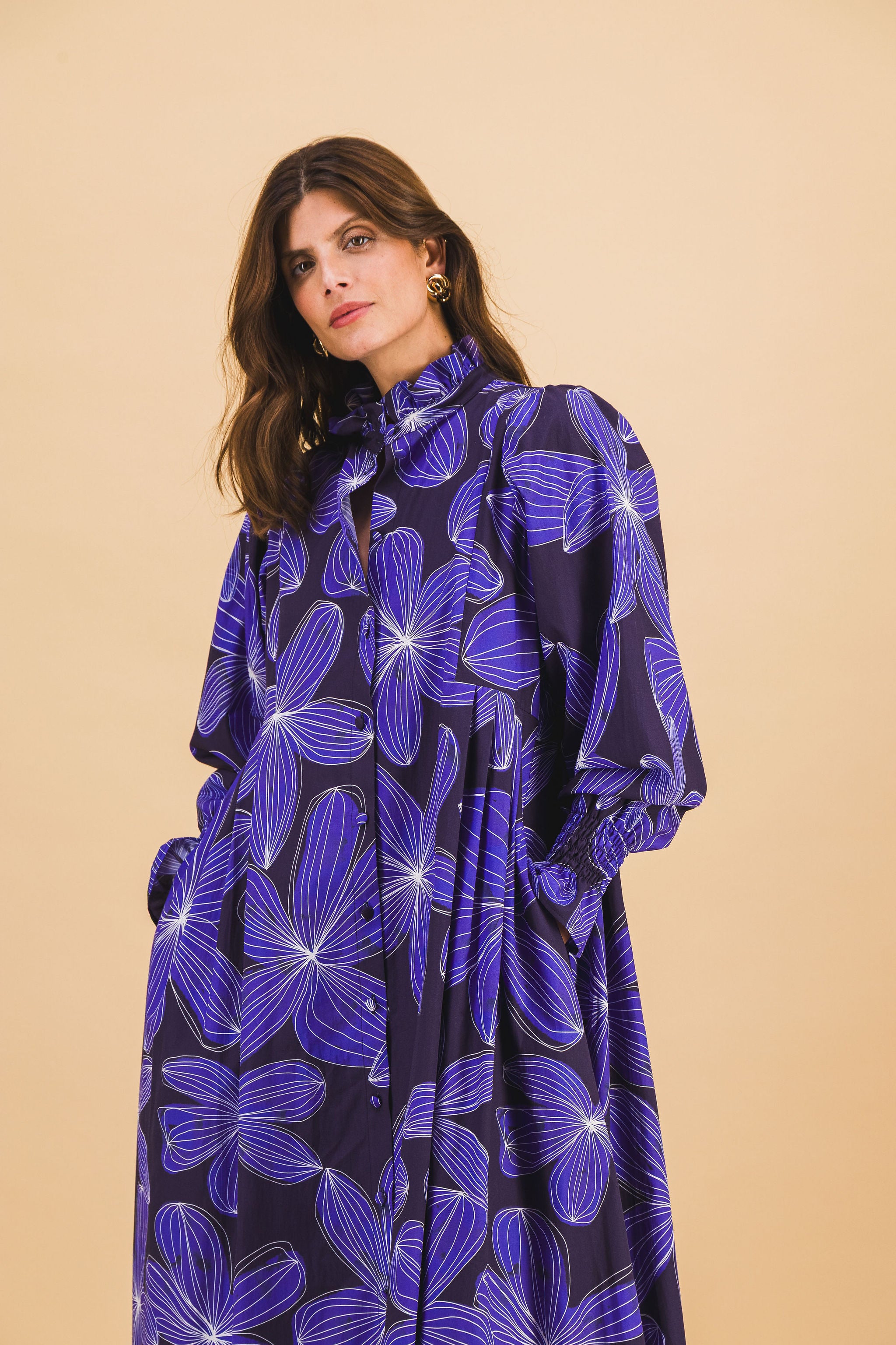 Giulia Blue Flower Dress