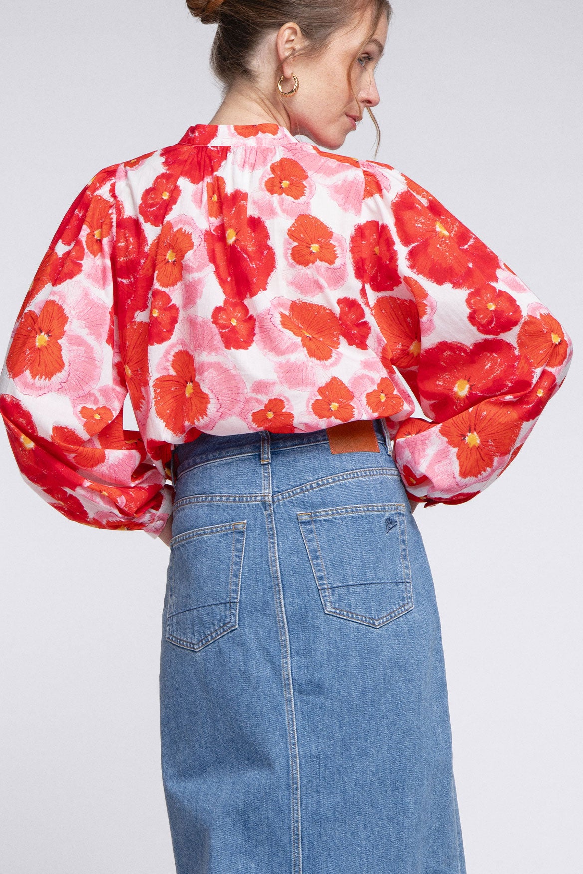 Blouse Paolina Red Blossom