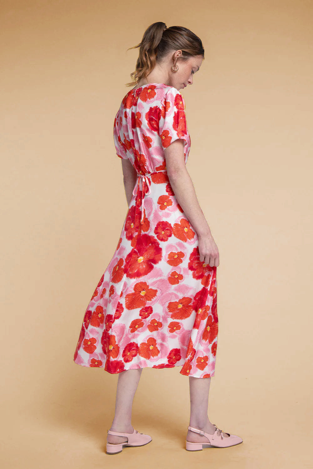 Anna Red Blossom Dress