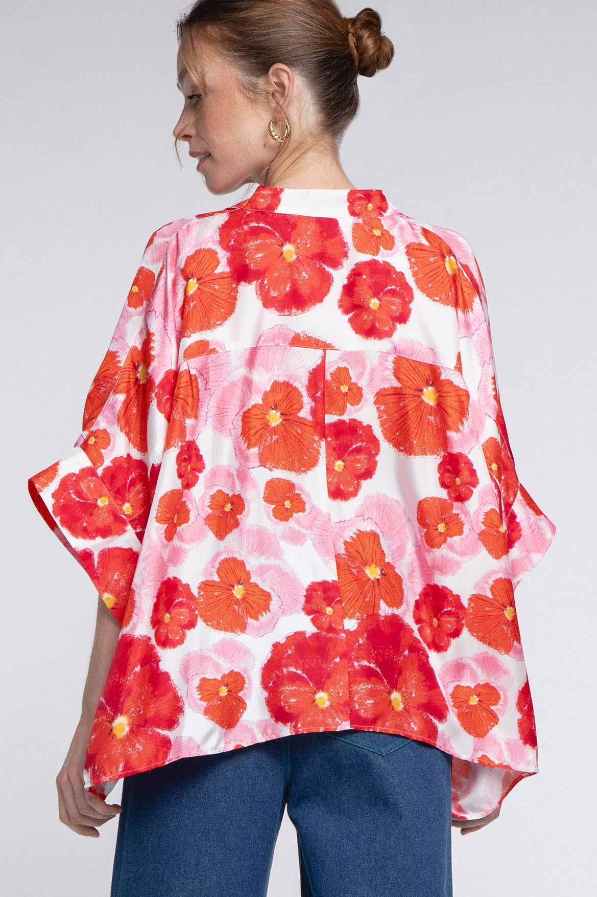 Maud Red Blossom Shirt