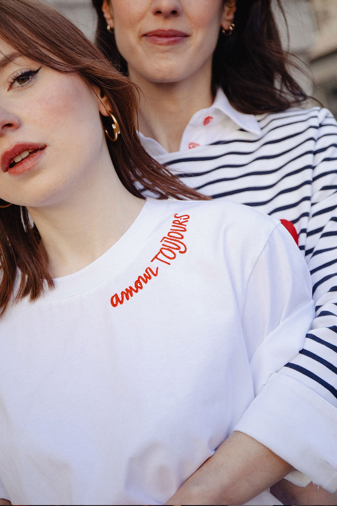 Alix T-shirt embroidered Love Always