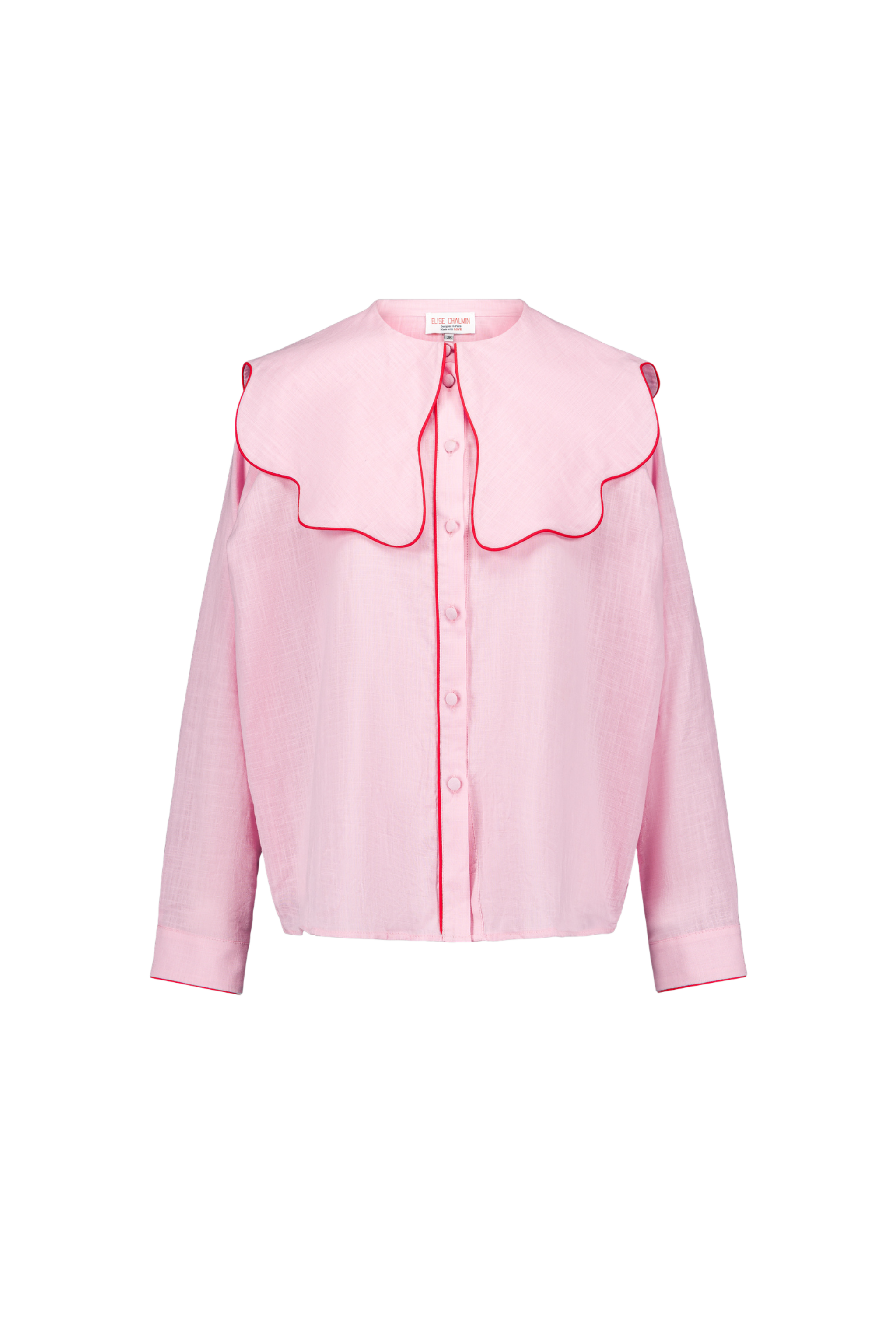 CHEMISE COL BABY PINK