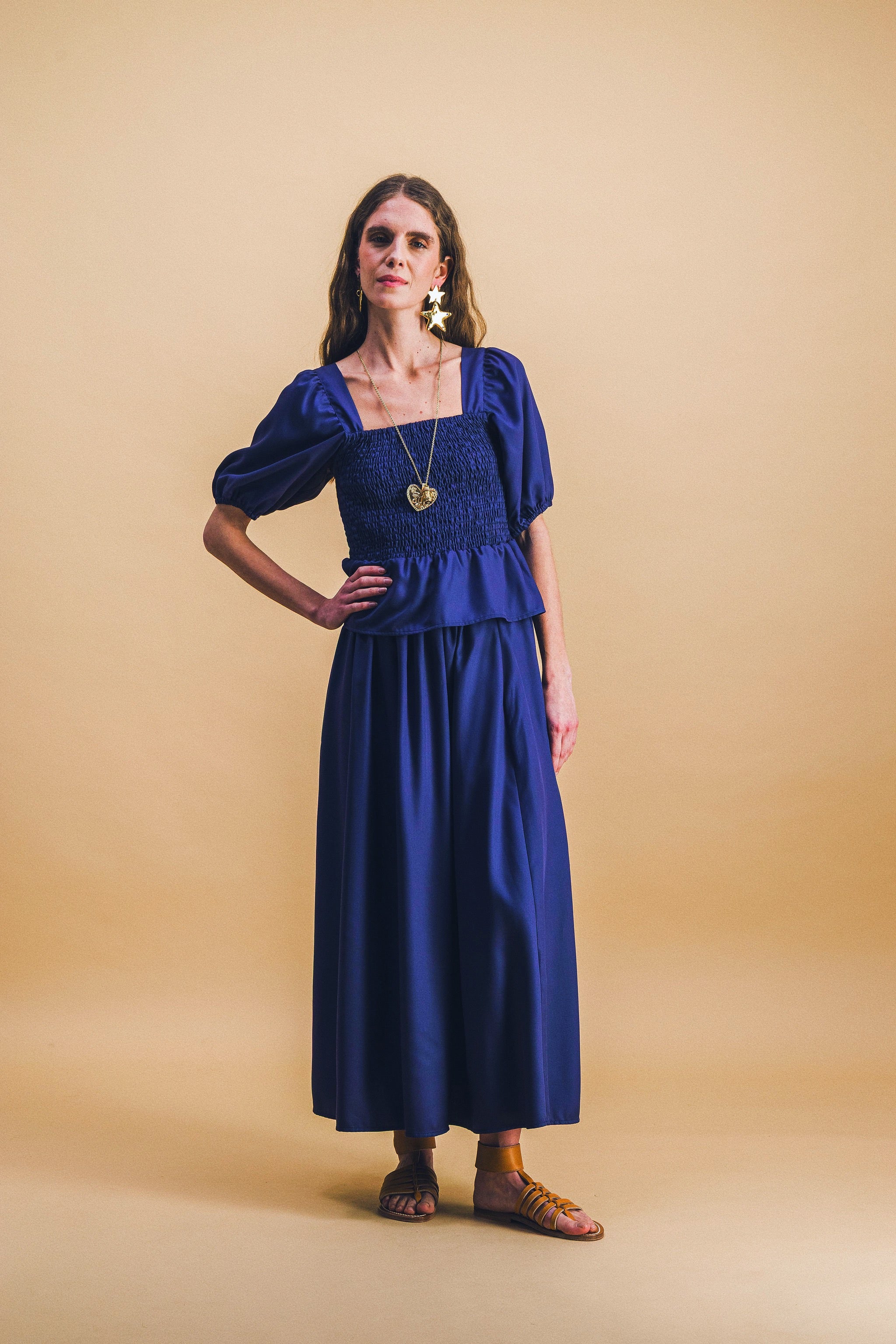 Ensemble top Chiara + jupe Cécile marine