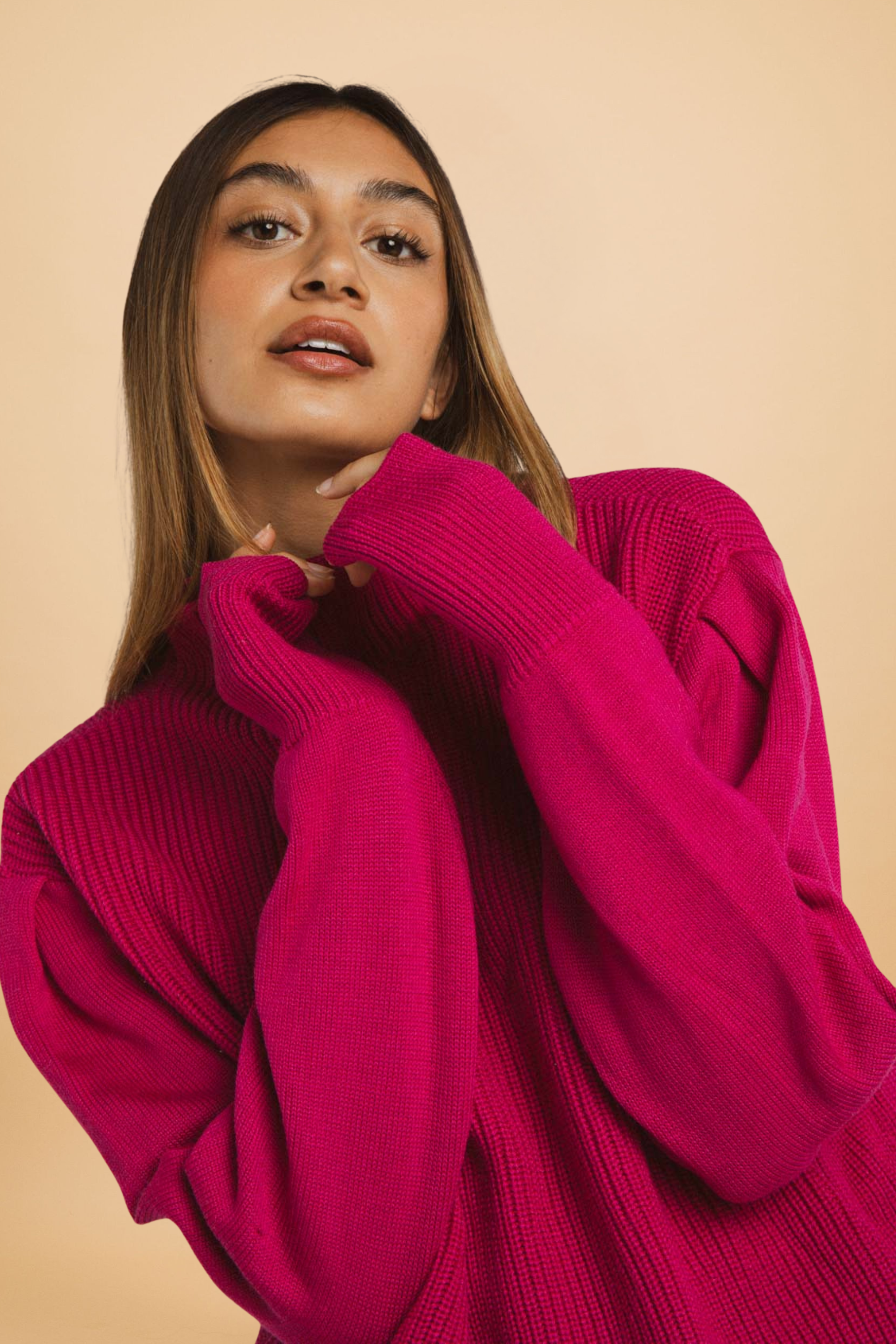 Pull Léo fuchsia