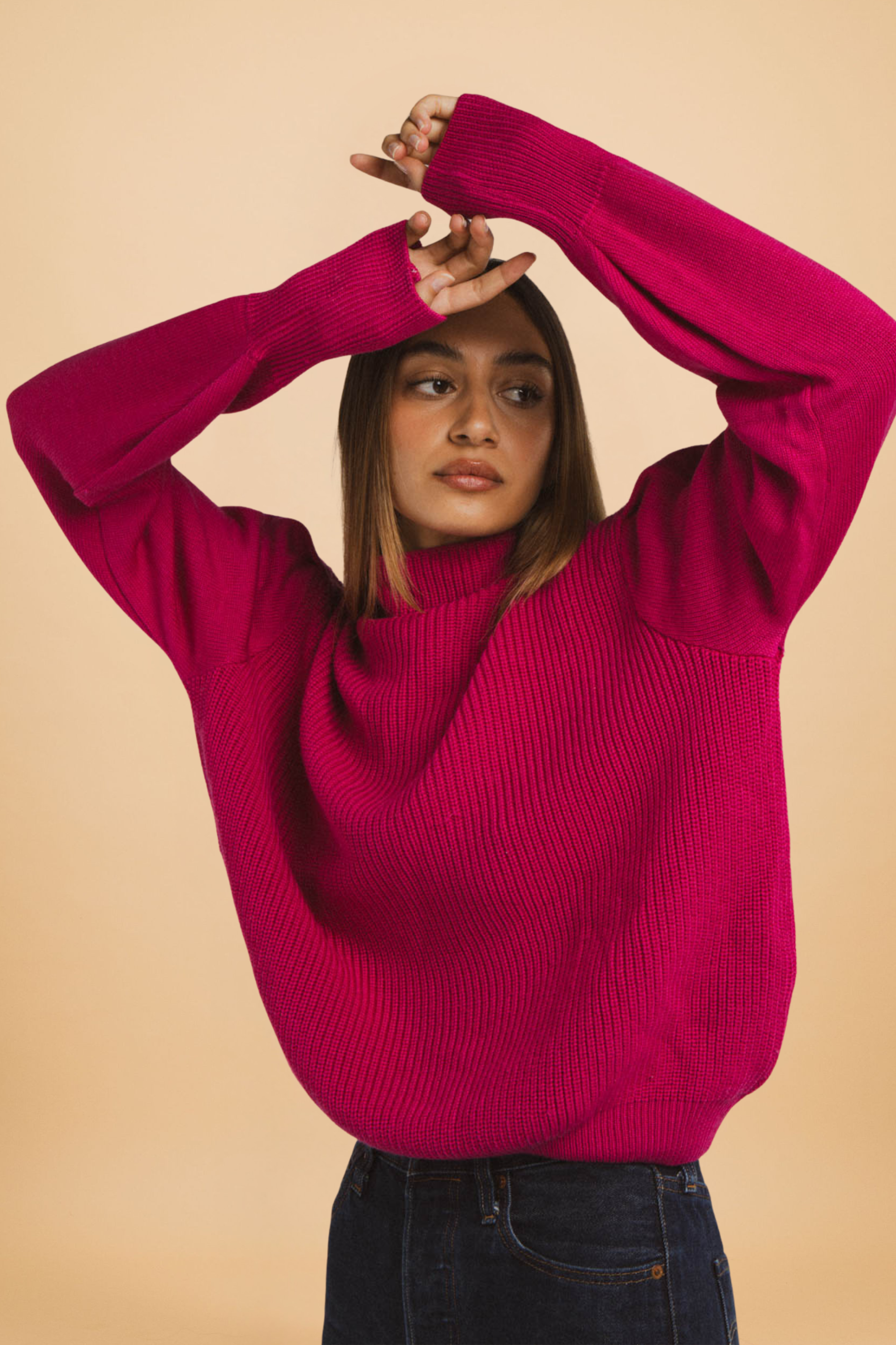 Pull Léo fuchsia