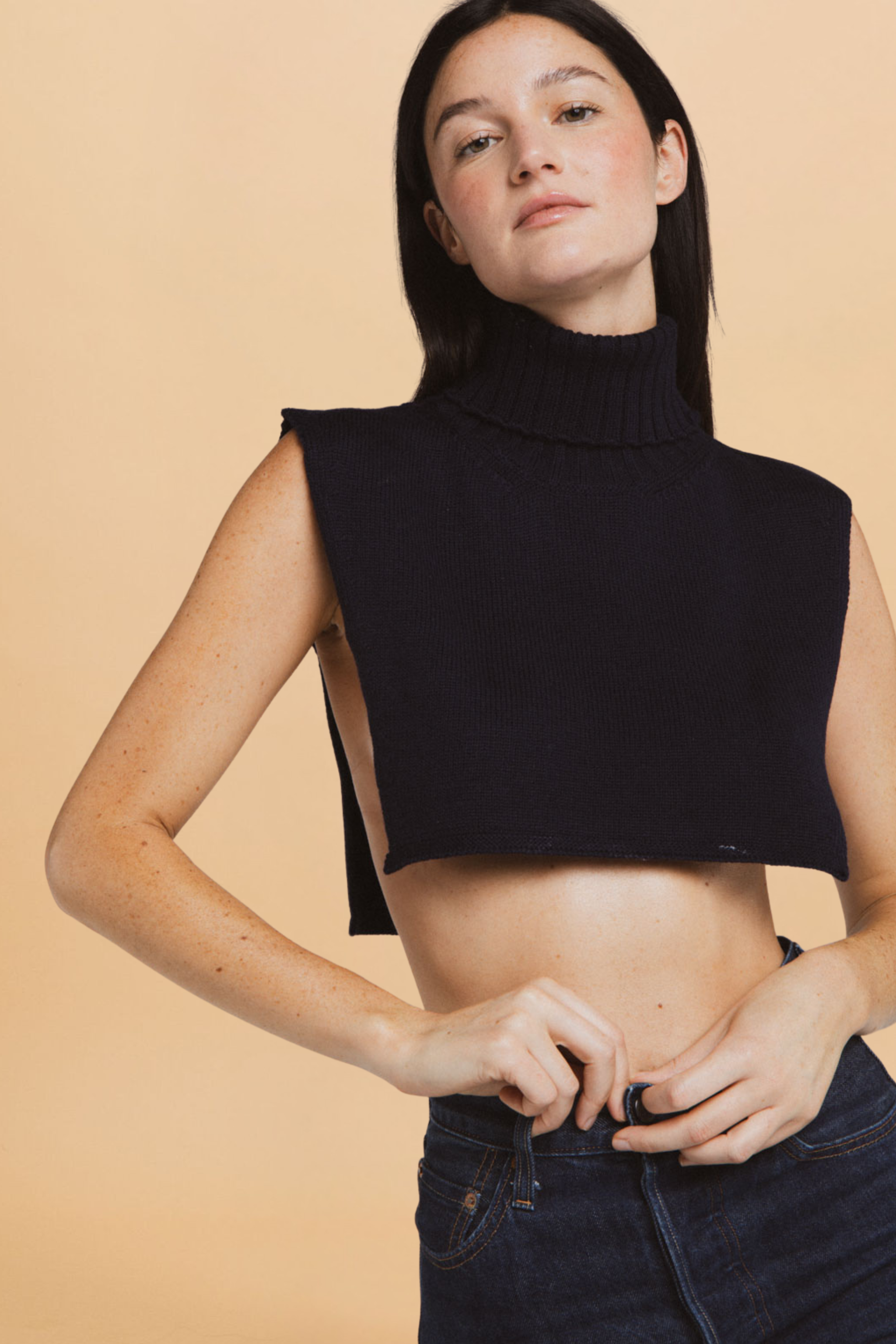 Col en laine Maël marine