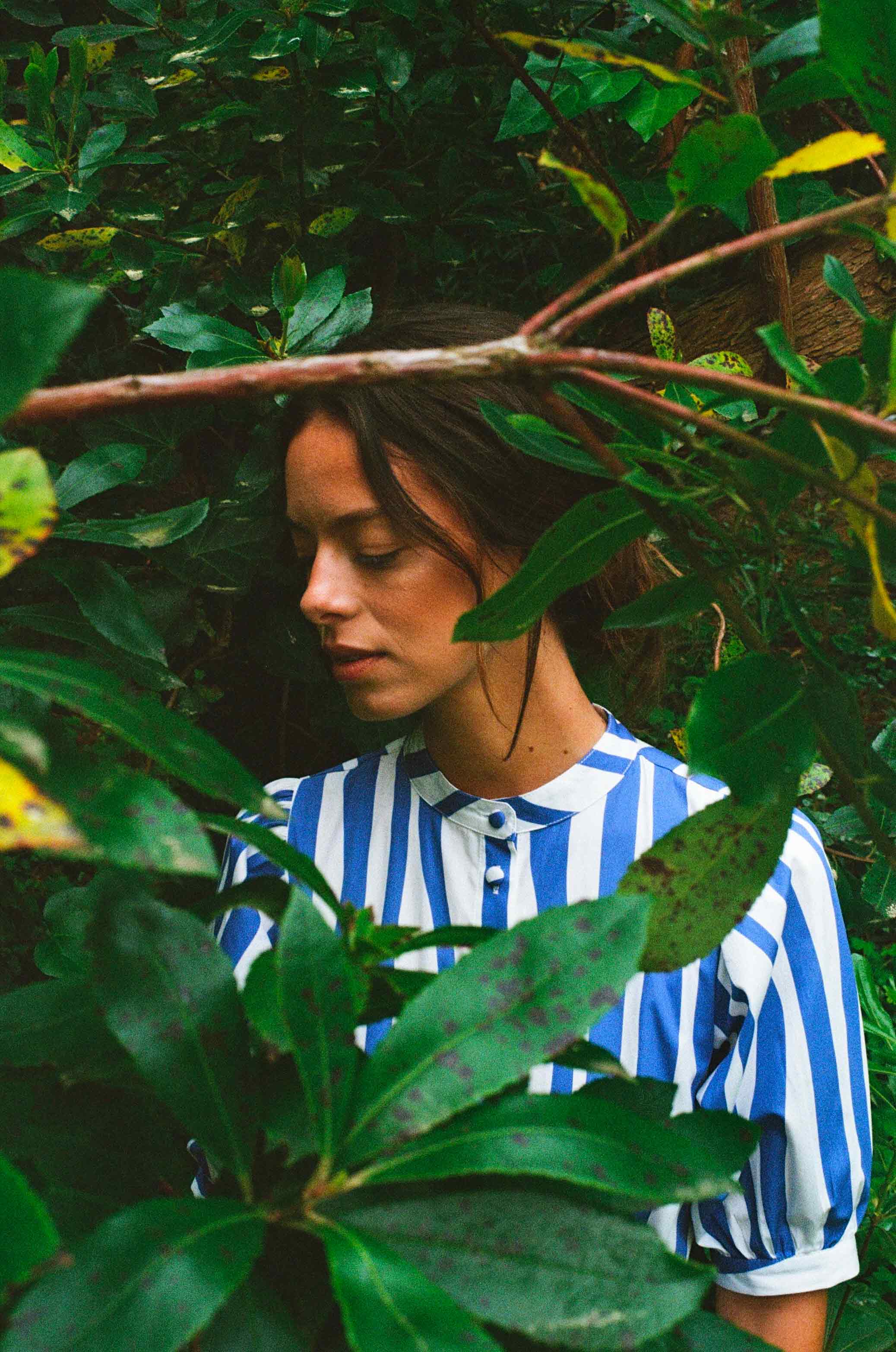 Clemence Blue Lines Dress
