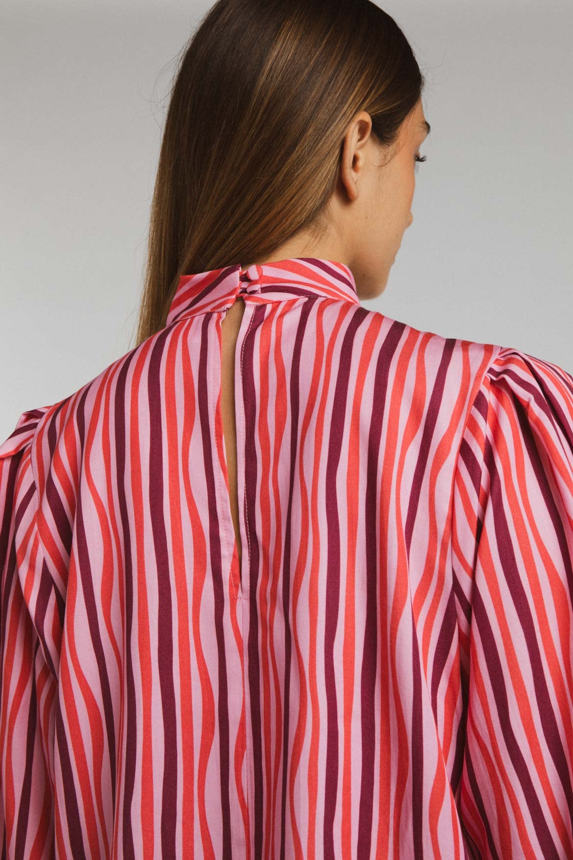 Lara Pink Stripes Blouse