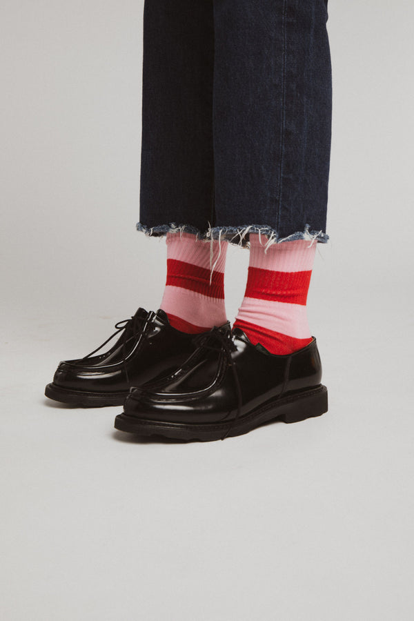 Marcel socks pink and red stripes