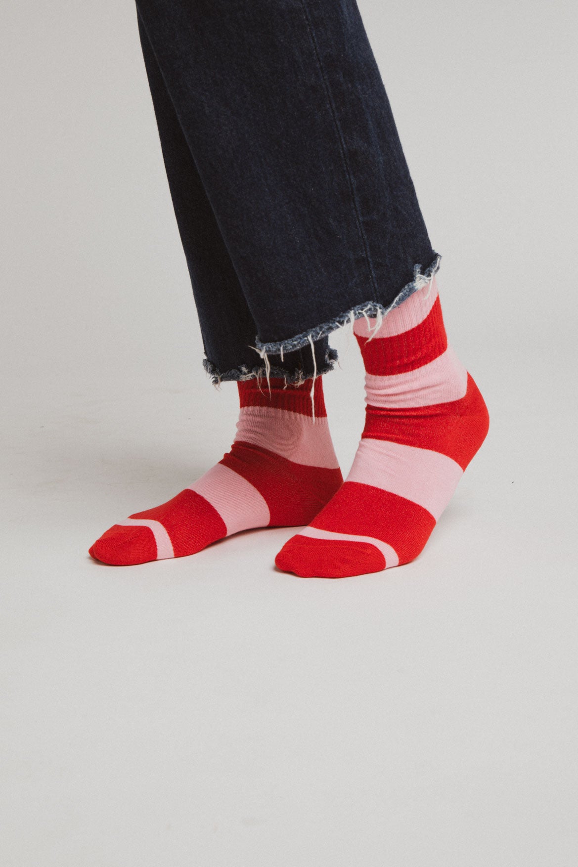 Marcel socks pink and red stripes