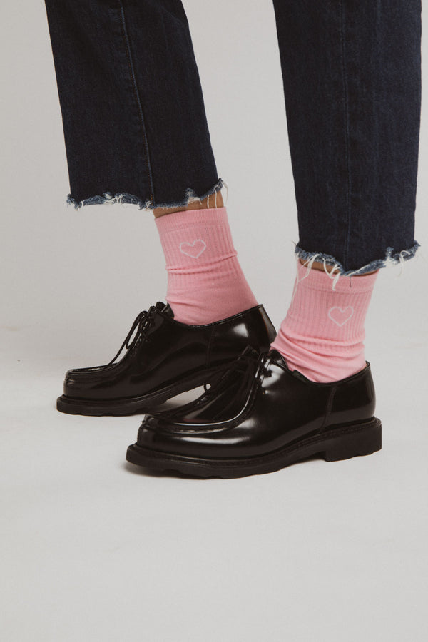 Marcel pink heart socks