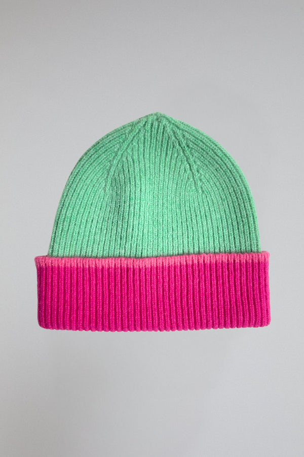 Bonnet Helias Green & pink