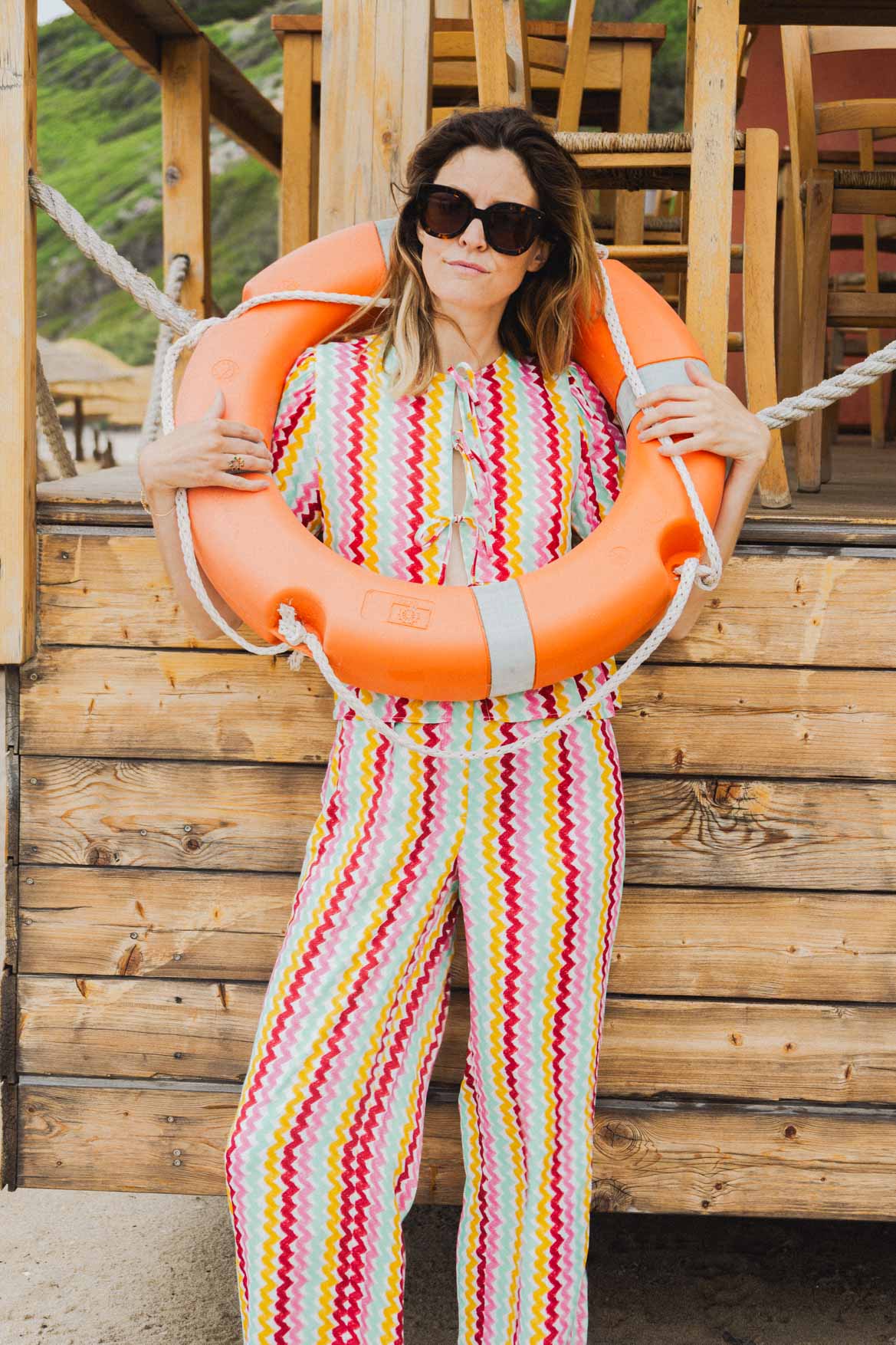 Pantalon Tilda Rainbow orphism lines