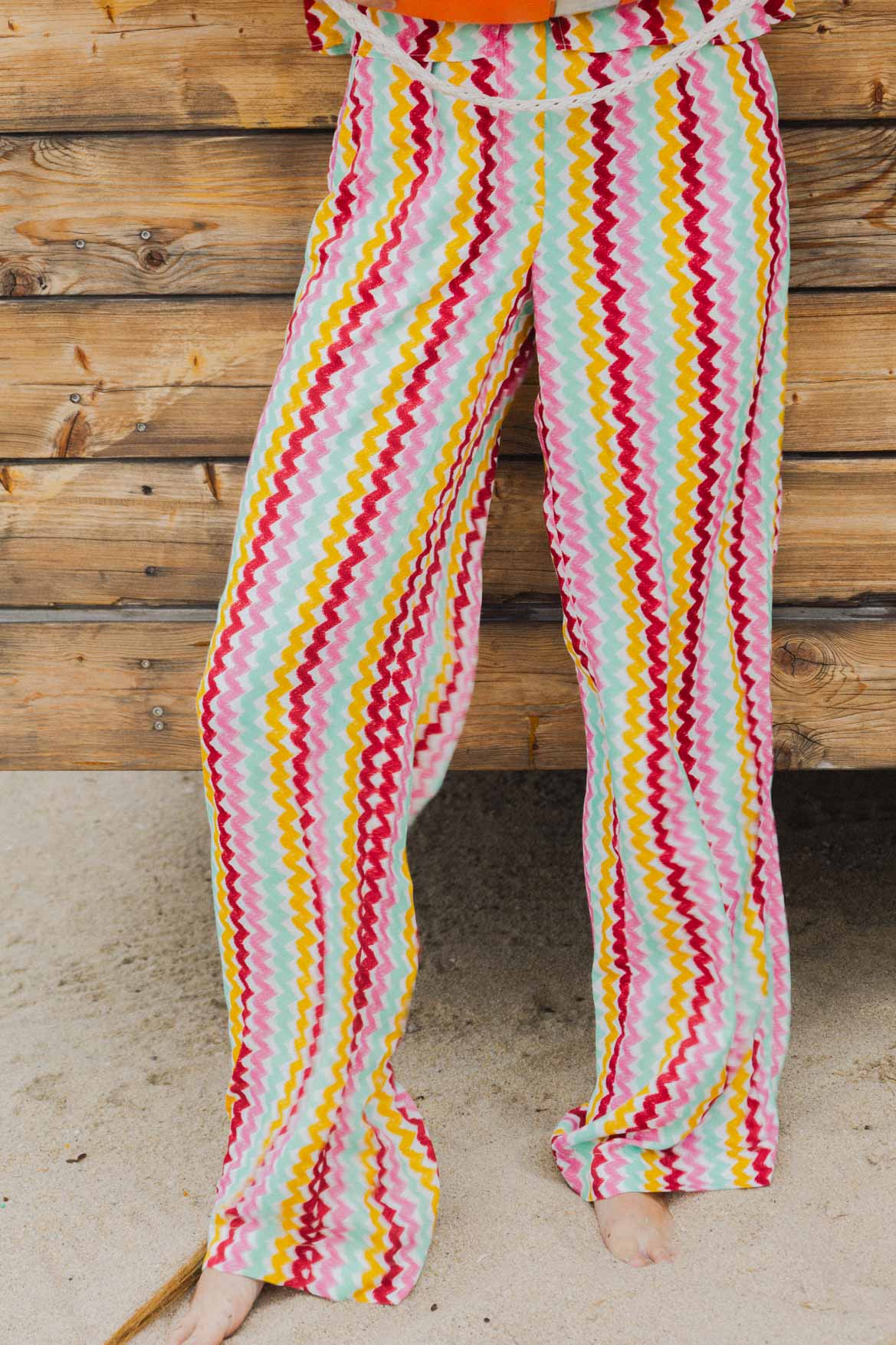 Ensemble top Aimée+ pantalon Tilda Orphism Lines rainbow
