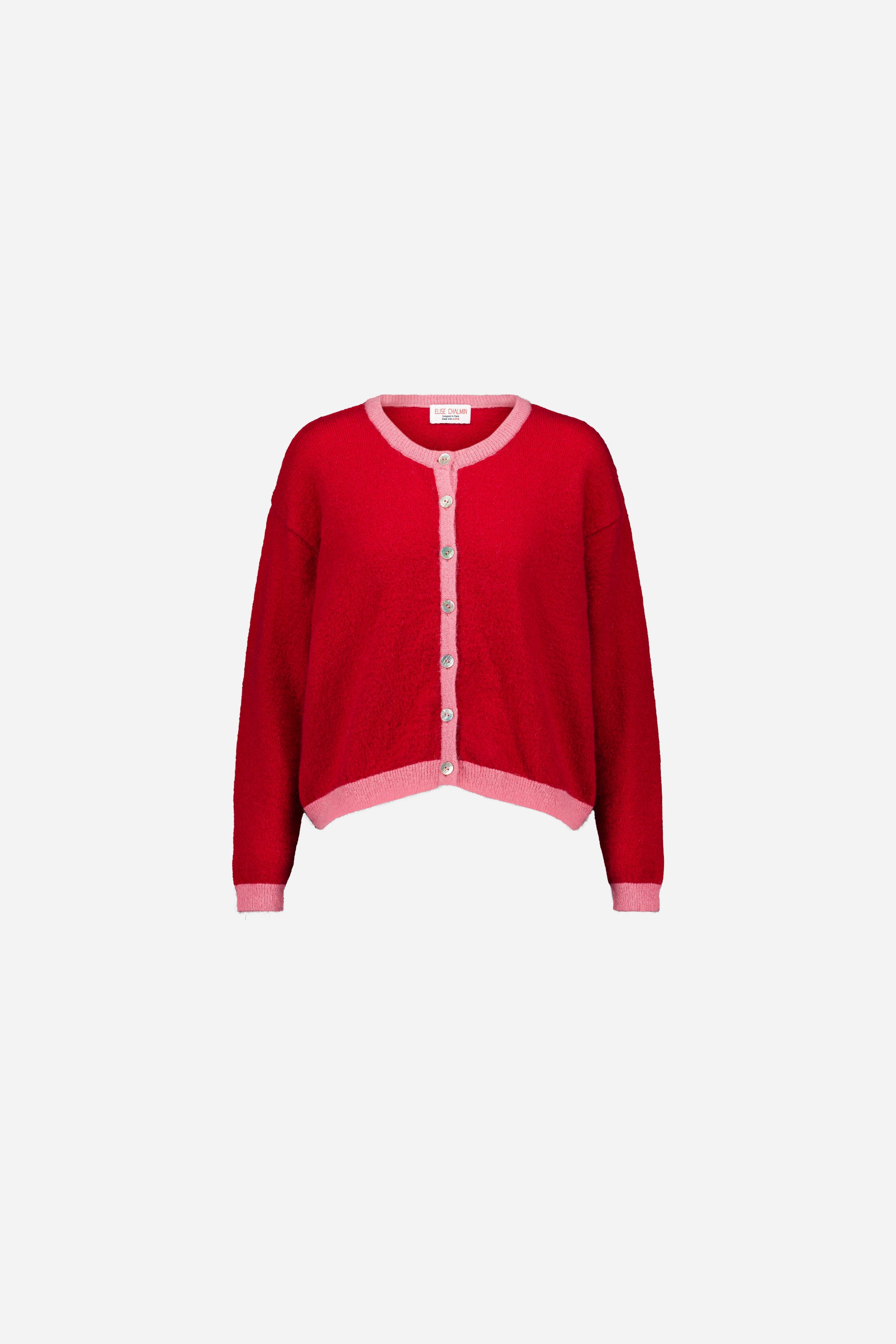Cardigan Julia rouge et rose