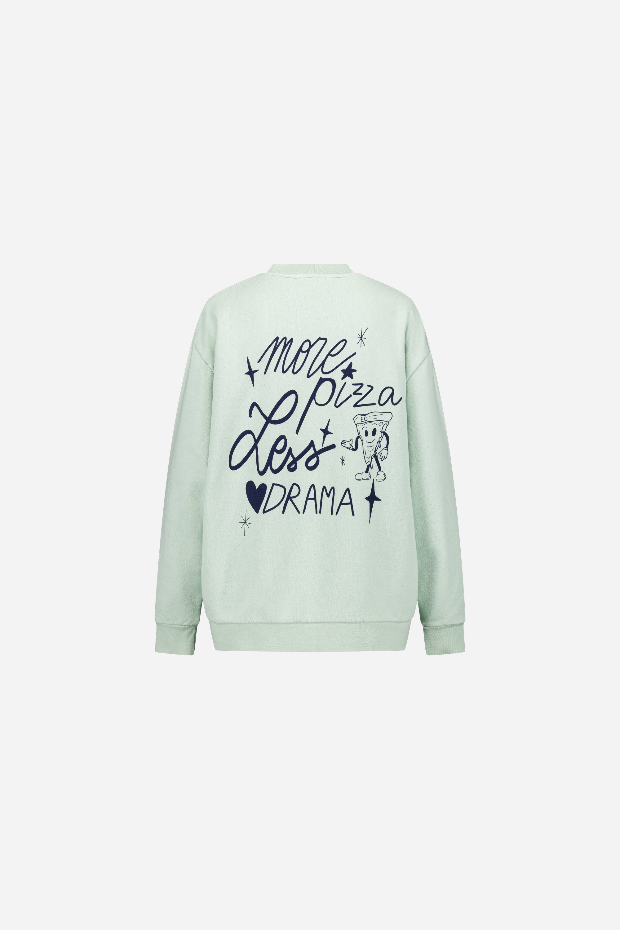 SWEATSHIRT MORE PIZZA CELADON