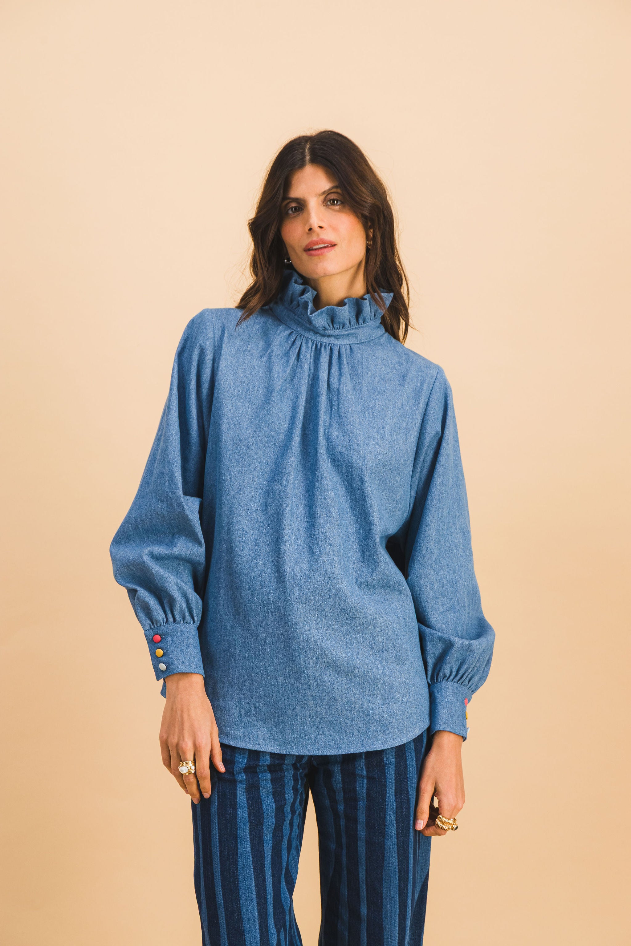 CHEMISE JOSETTE DENIM CLAIR