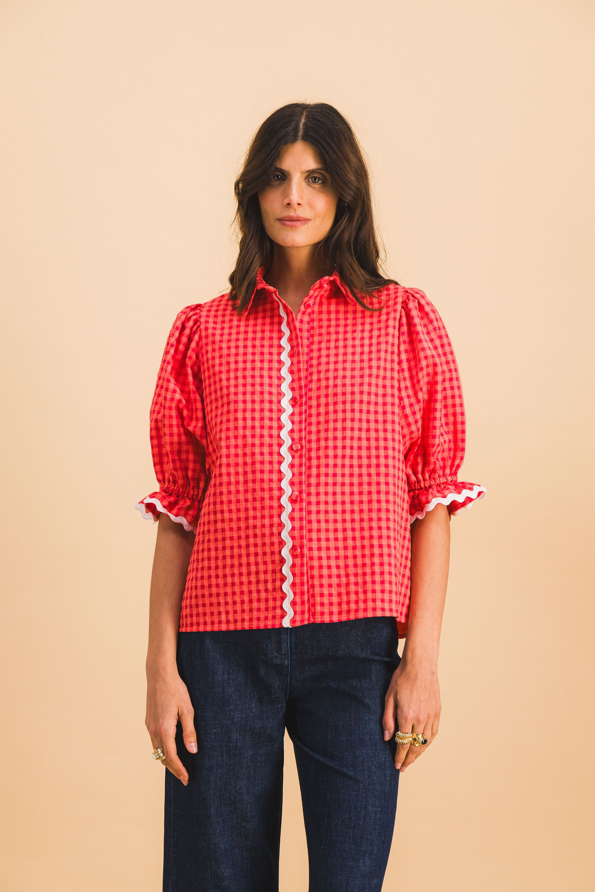 CHEMISE JIM CARREAUX ROUGES