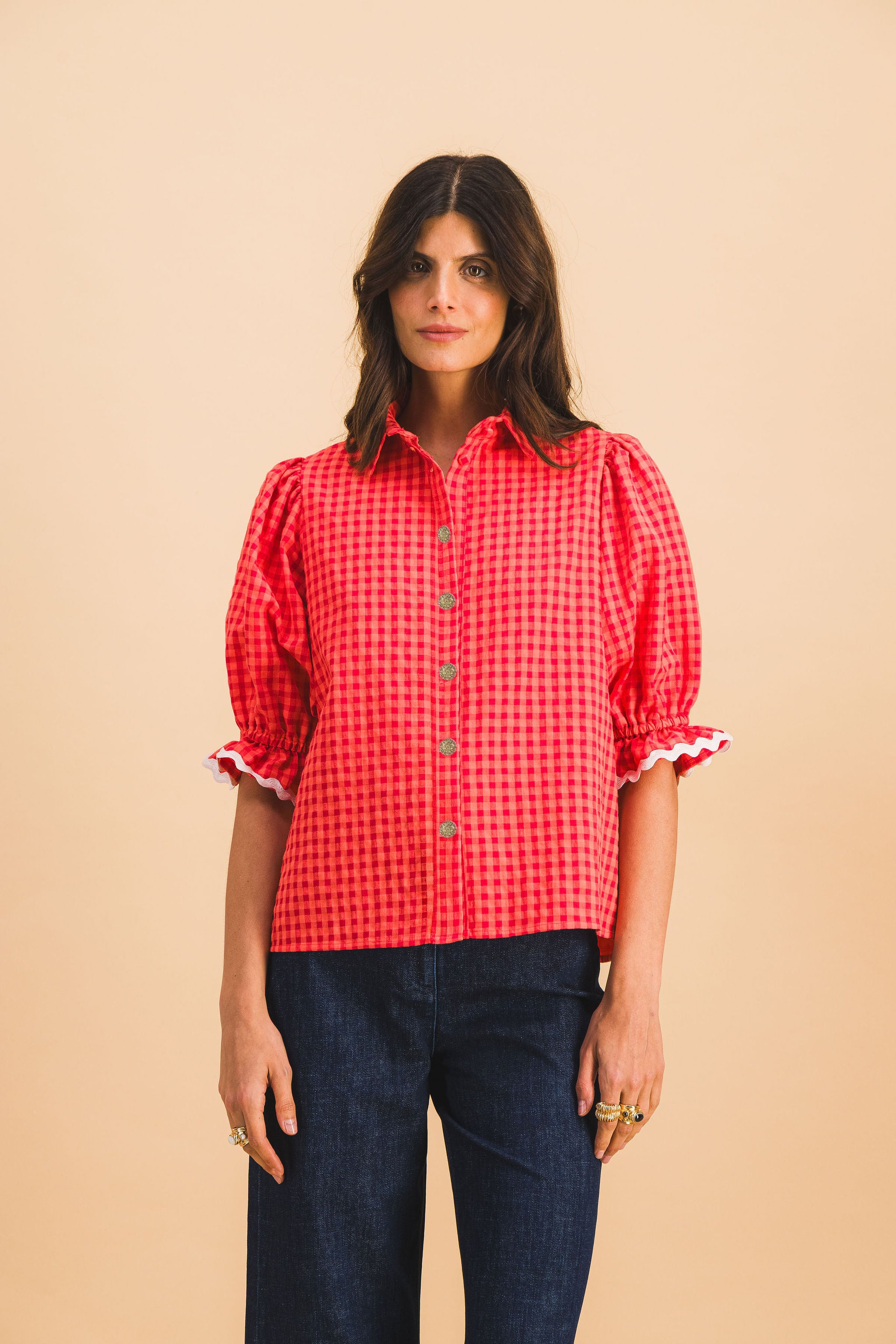 CHEMISE JIM CARREAUX ROUGES