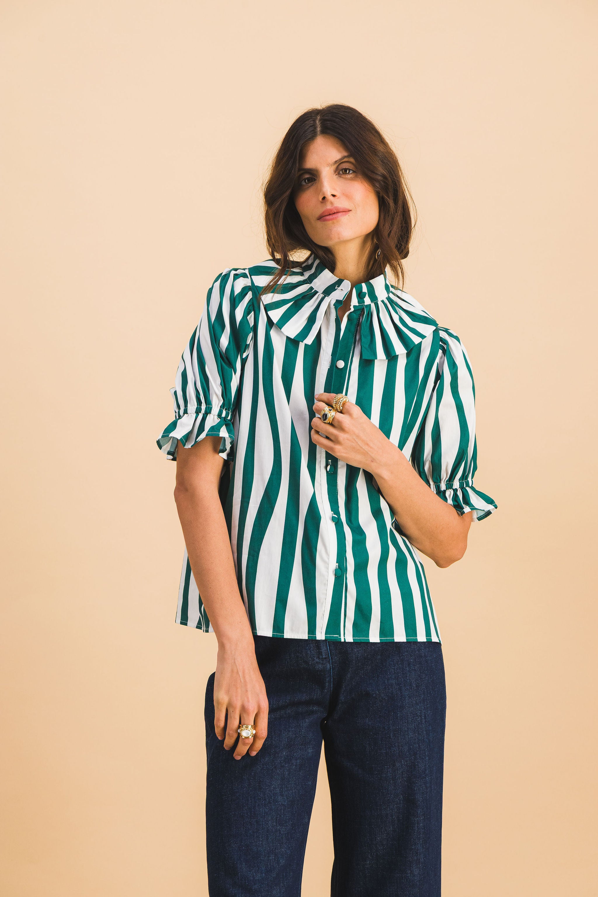 CHEMISE COLINE GREEN LINES