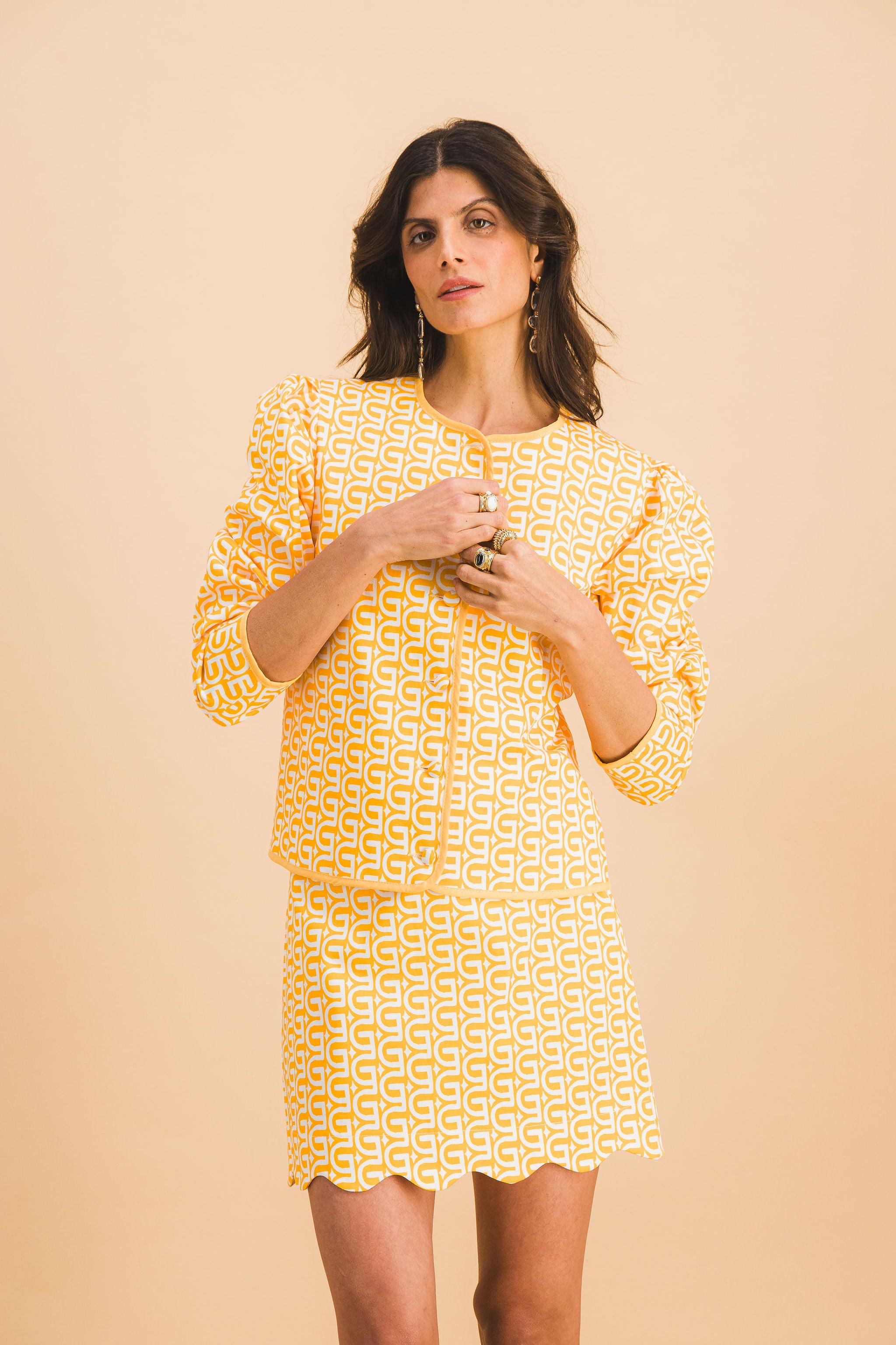 JUPE BRUNE MORE IS MORE YELLOW