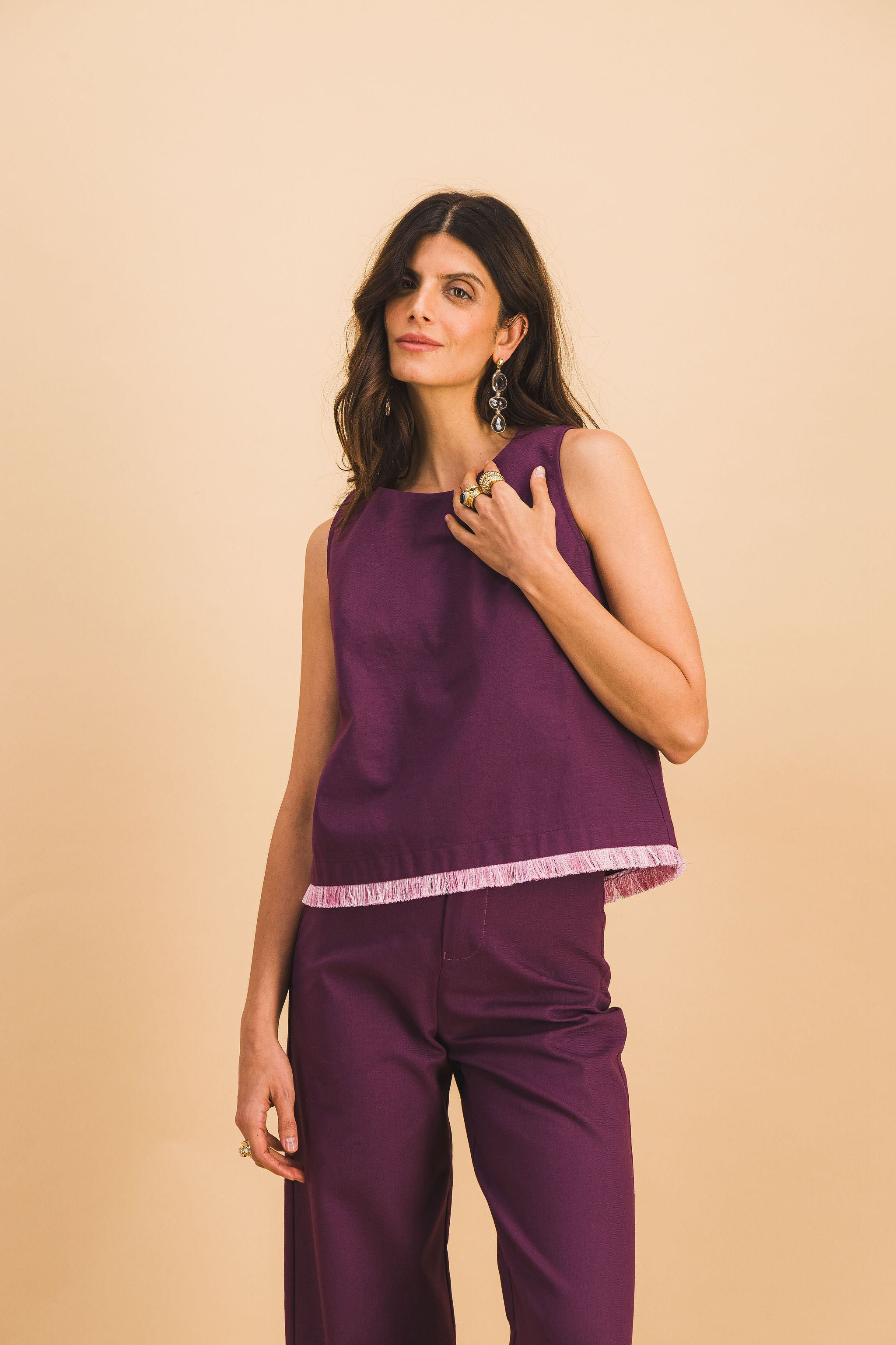 PANTALON GEORGIA BURGUNDI