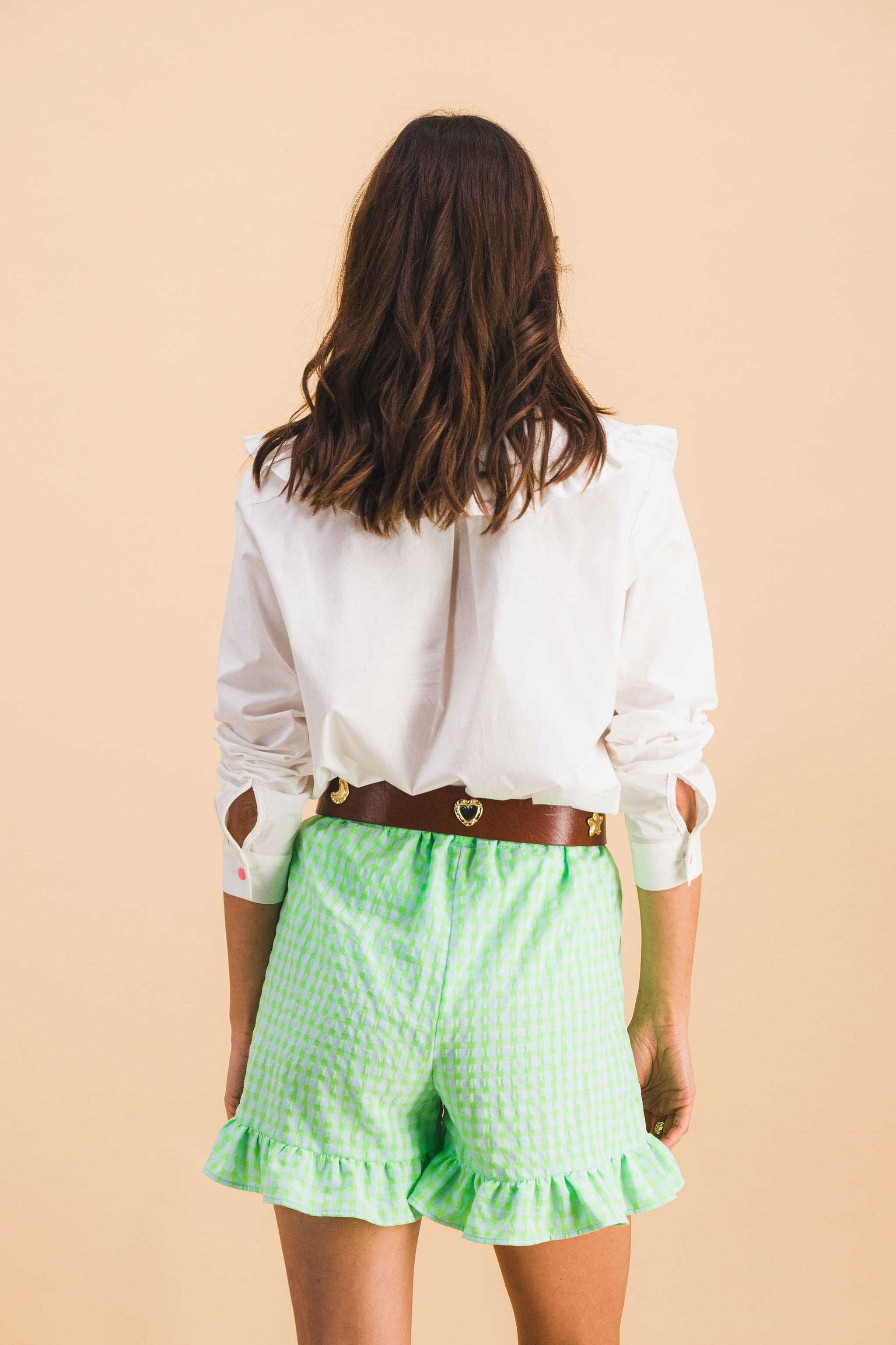 SHORT DARIO CARREAUX VERT
