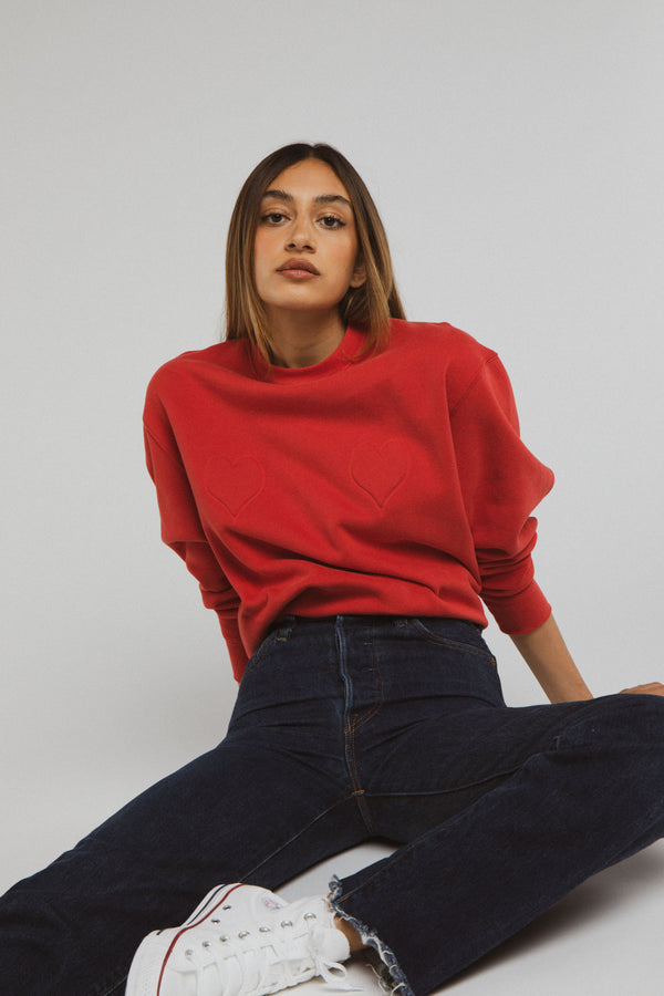 Sweatshirt Axelle rouge