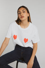 T-shirt Lolita cœurs rouges