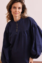Alexandra navy blue blouse